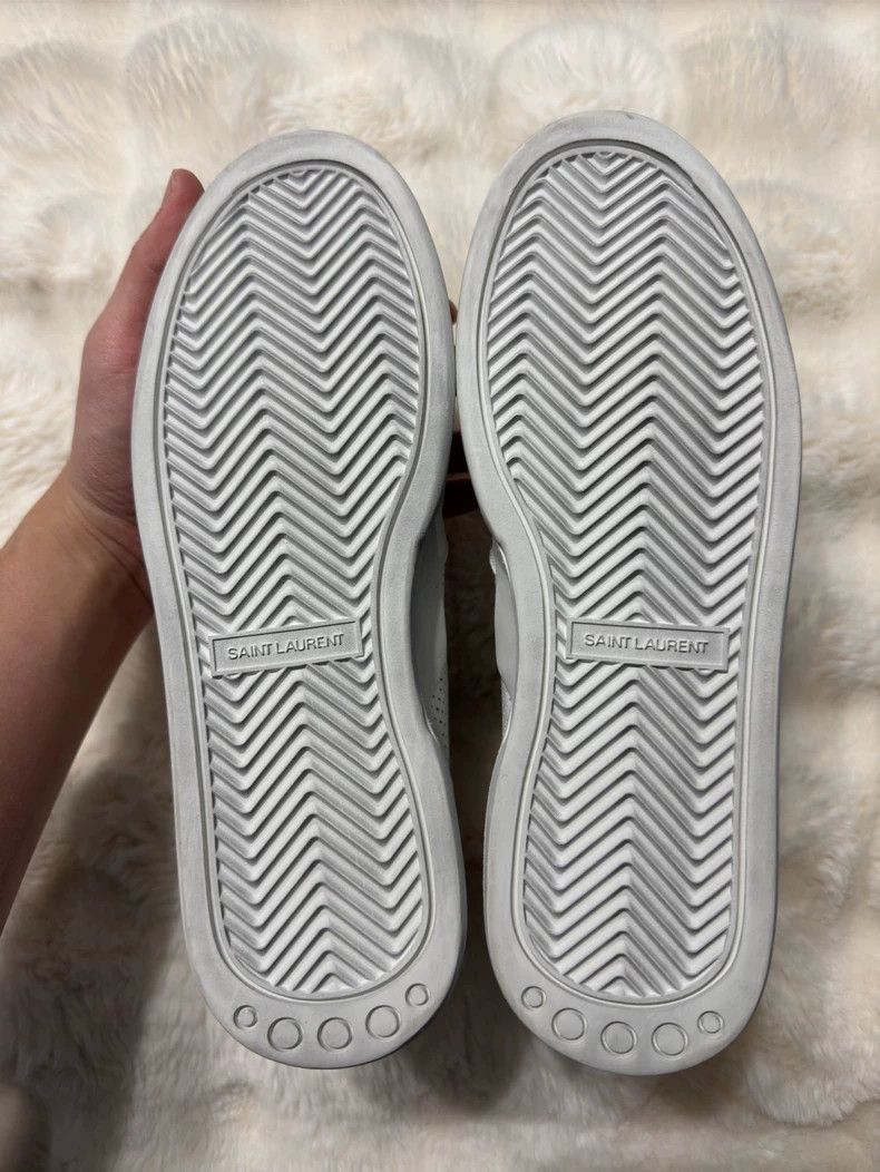 Saint Laurent Paris Saint Laurent Paris Pure white high-top board shoes sports Size US 8 / EU 41 - 6 Thumbnail