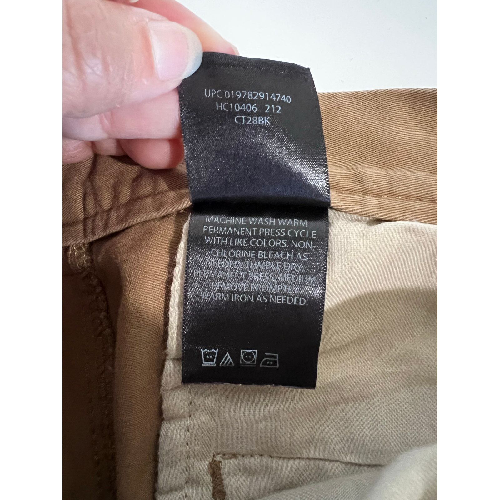 Haggar H26 Chino Pants Slacks Men's 32x34 Tan Flat Front Pockets Size US 32 / EU 48 - 5 Thumbnail