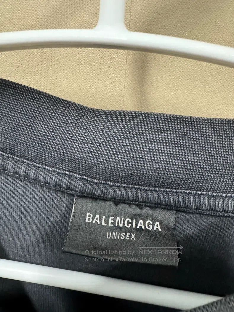 Balenciaga Balenciaga Collar Letter Frayed Short-sleeve T-Shirt Size US L / EU 52-54 / 3 - 4 Thumbnail