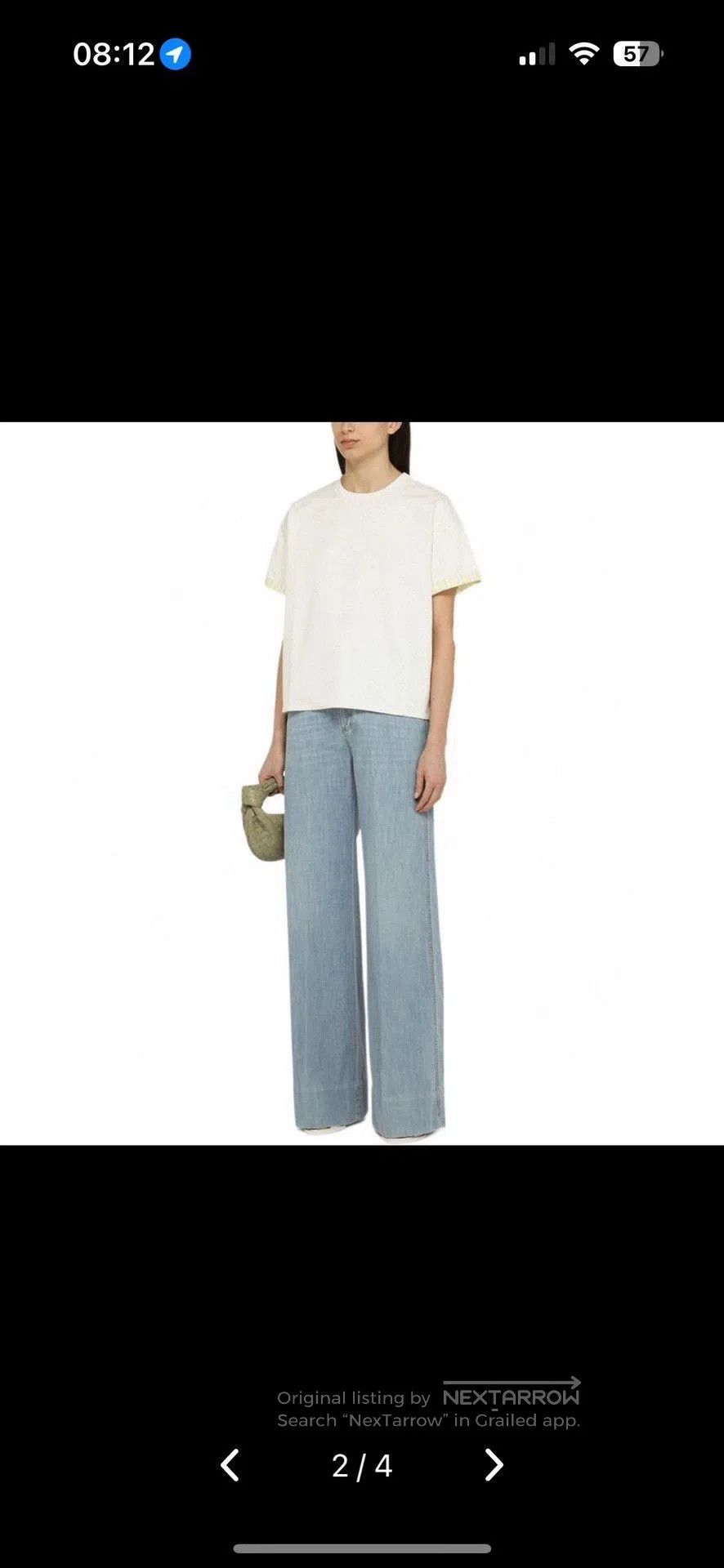Bottega Veneta bottega veneta white cotton embroidered t-shirt. Size US S / EU 44-46 / 1 - 9 Thumbnail