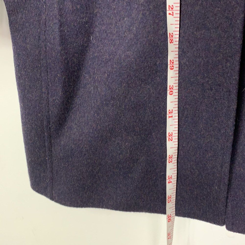 Brooks Brothers 10 Wool Alpaca Peacoat Jacket Purple Preppy