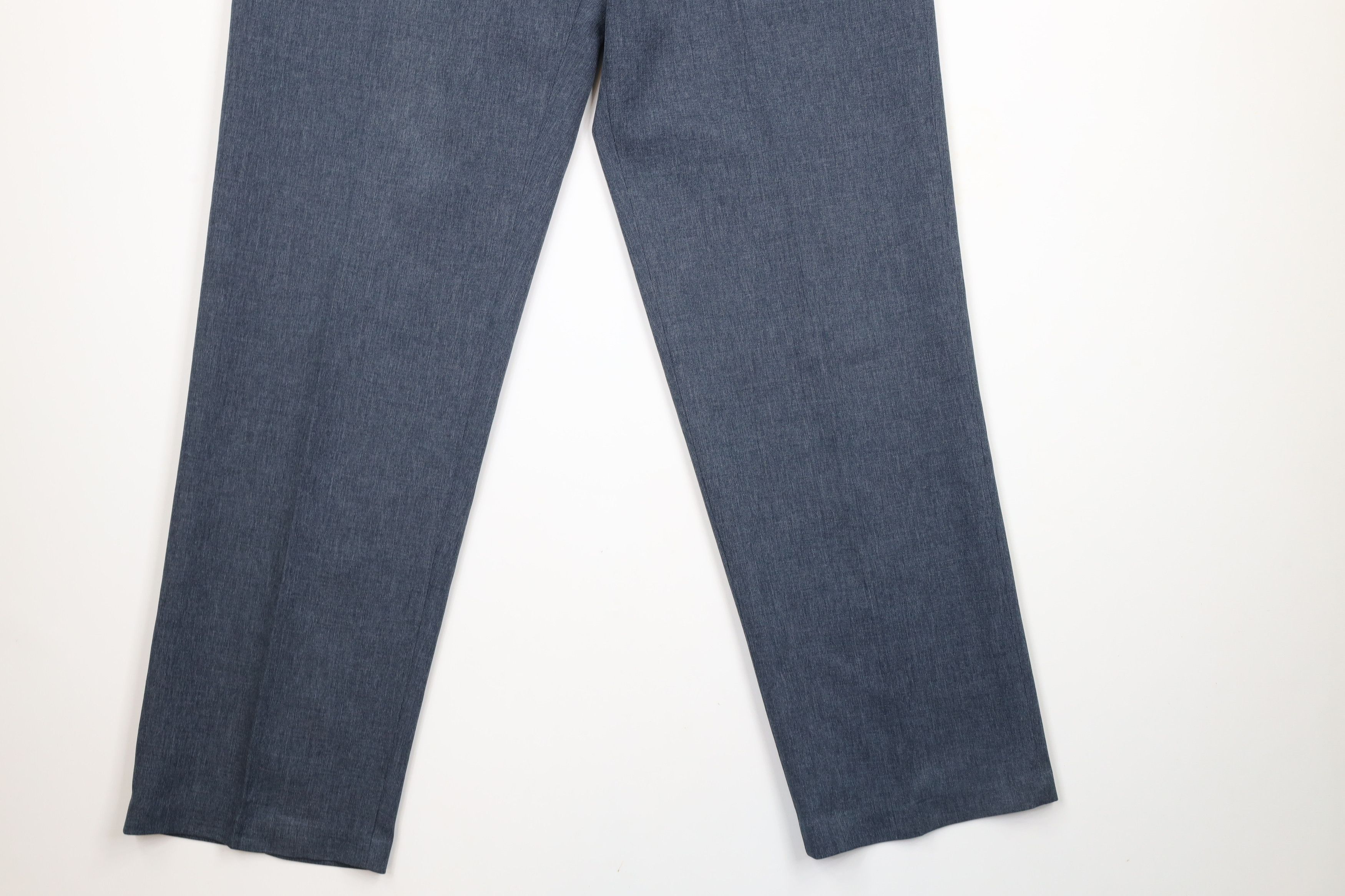 Levi's × Vintage Vintage 90s Levis Knit Wide Leg Flared Chino Pants Blue USA Size US 36 / EU 52 - 4 Thumbnail