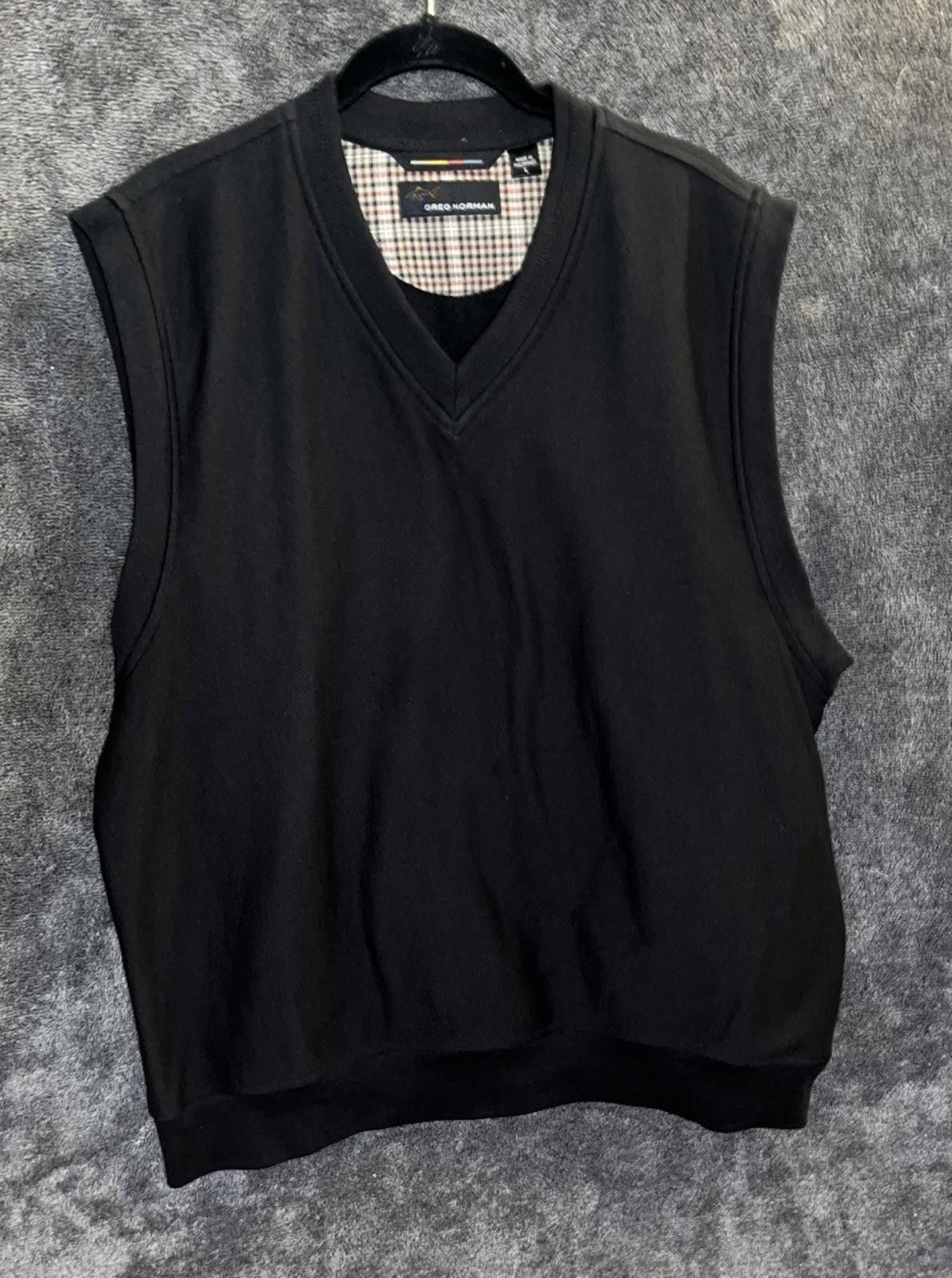 Greg Norman Greg Norman Golf Vest Mens Large Black Sleeveless Pullover Size ONE SIZE - 6 Thumbnail