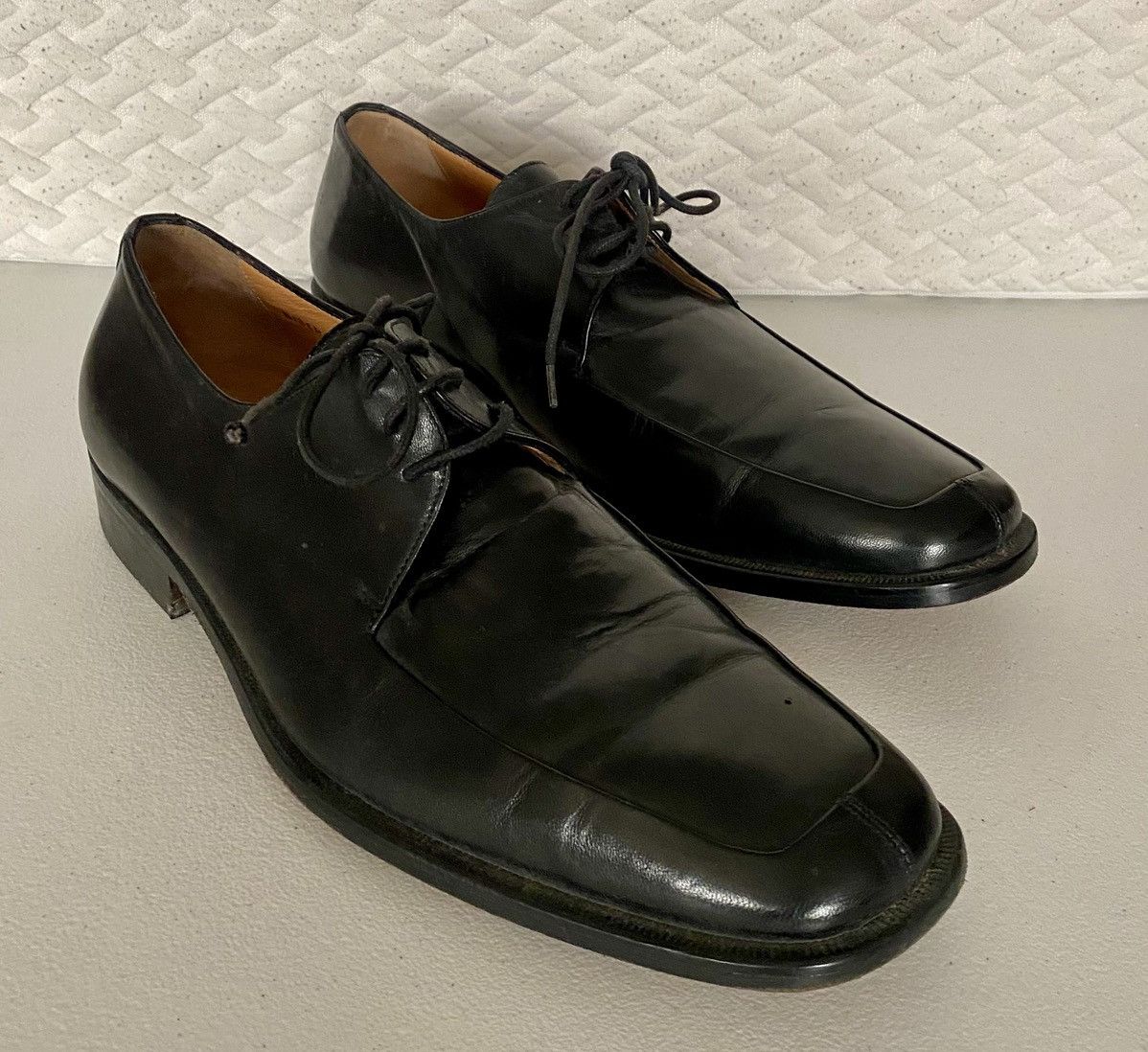 Bruno Magli Bruno Magli Made in Italy Black Leather Split Toe Derby 11 M Size US 11 / EU 44 - 8 Thumbnail