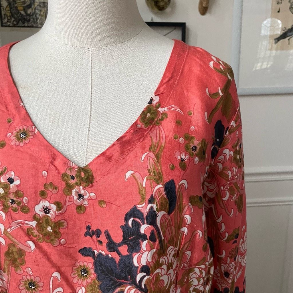 Other Masai Copenhagen Neiman Marcus Dafna Coral Blush Floral Top Size M / US 6-8 / IT 42-44 - 2 Thumbnail