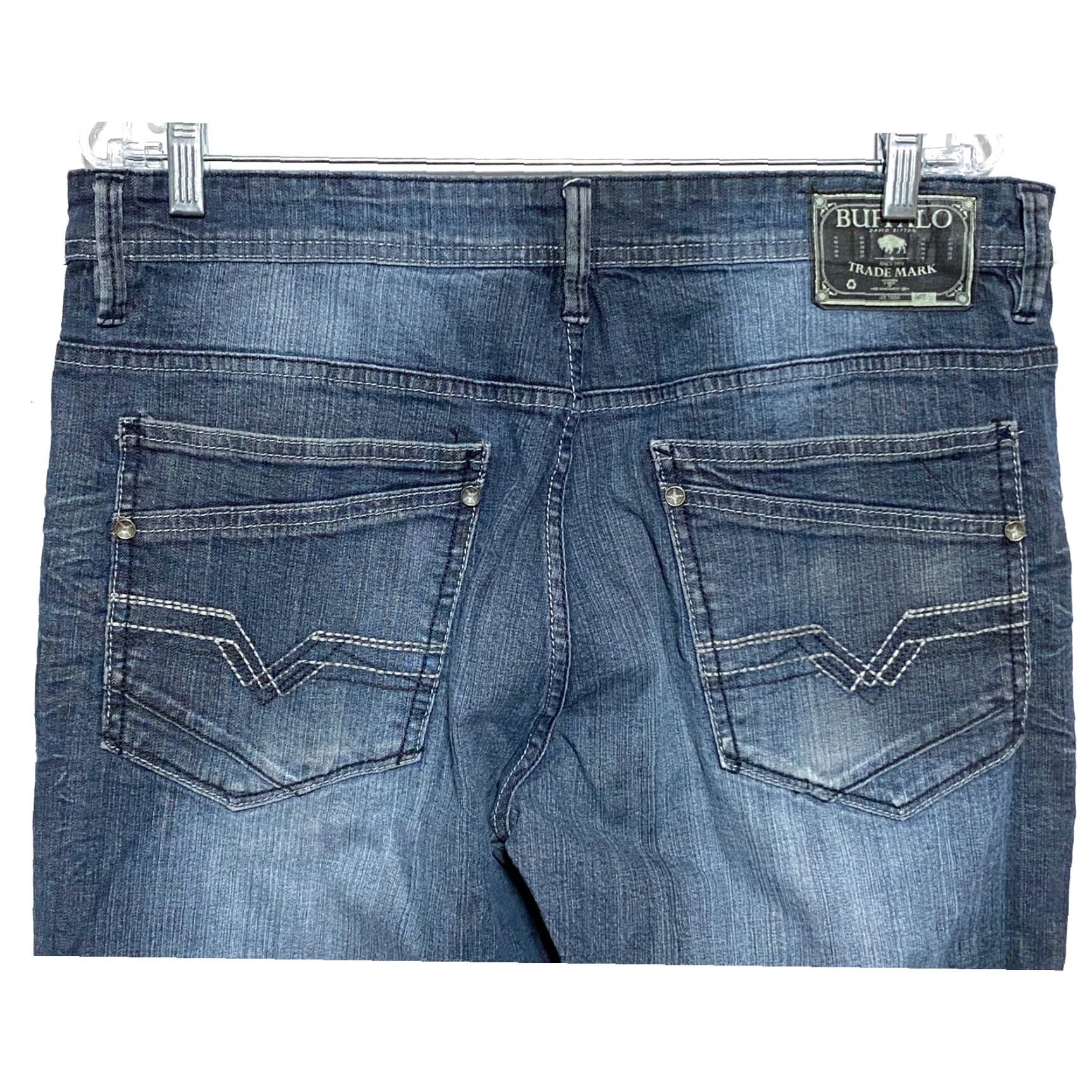 Buffalo David Bitton Buffalo David Bitton Jeans Evan-X Slim Stretch Mens 34x32 Whiskered Grunge Y2K Size US 34 / EU 50 - 4 Thumbnail