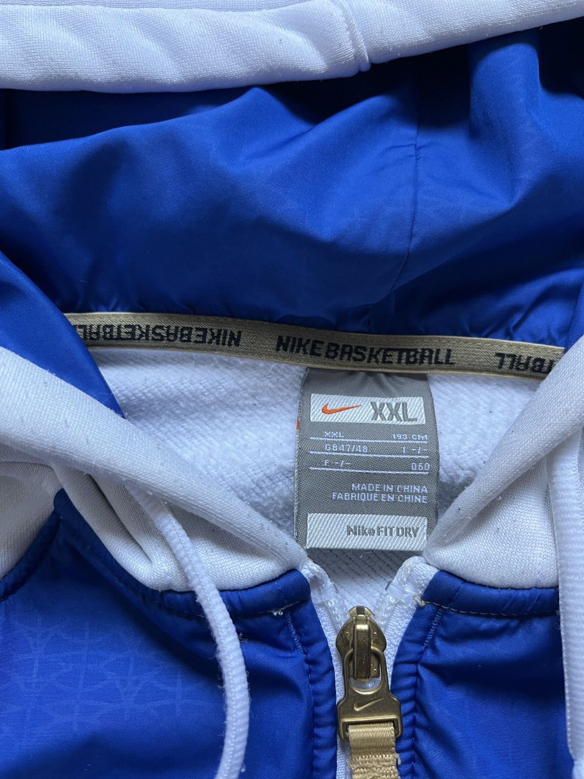 Nike × Vintage Vintage Nike Jacket Basketball Zip Hoodie Jordan Y2K USA Size US XXL / EU 58 / 5 - 6 Thumbnail
