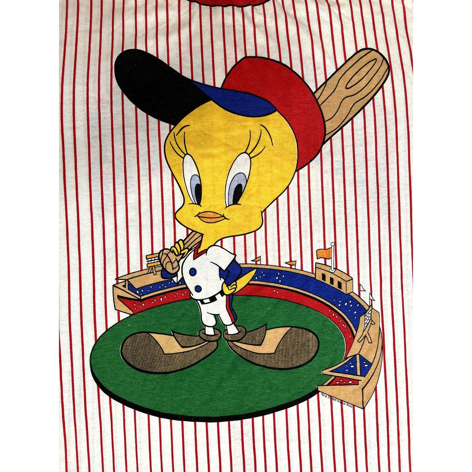 Cartoon Network × Vintage Vintage 90s Looney Tunes League Tweety Bird T-Shirt Size US XL / EU 56 / 4 - 4 Thumbnail