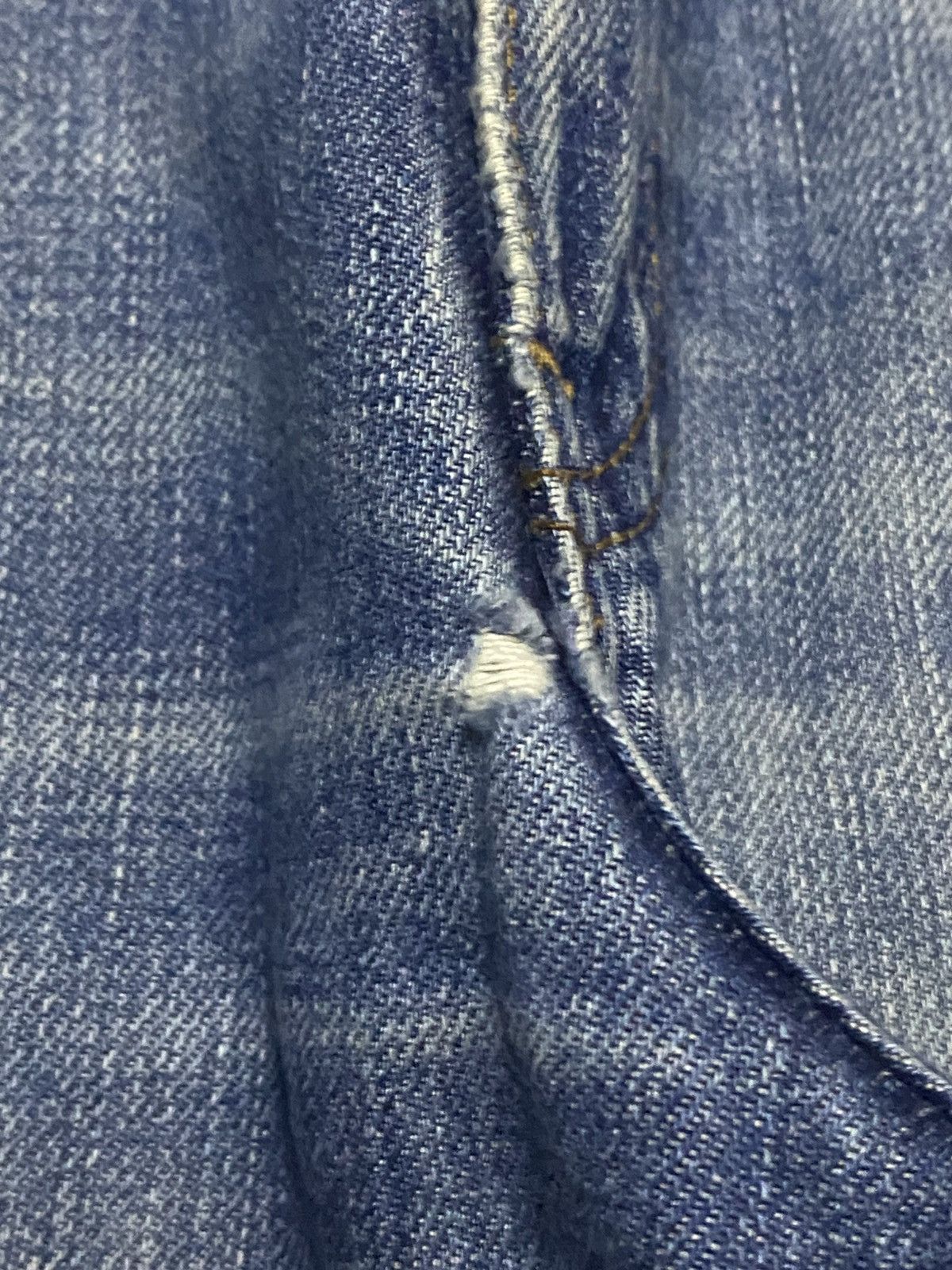 Edwin Vintage Edwin 503zz Faded Wash Distressed Loose Jeans Size US 30 / EU 46 - 9 Thumbnail