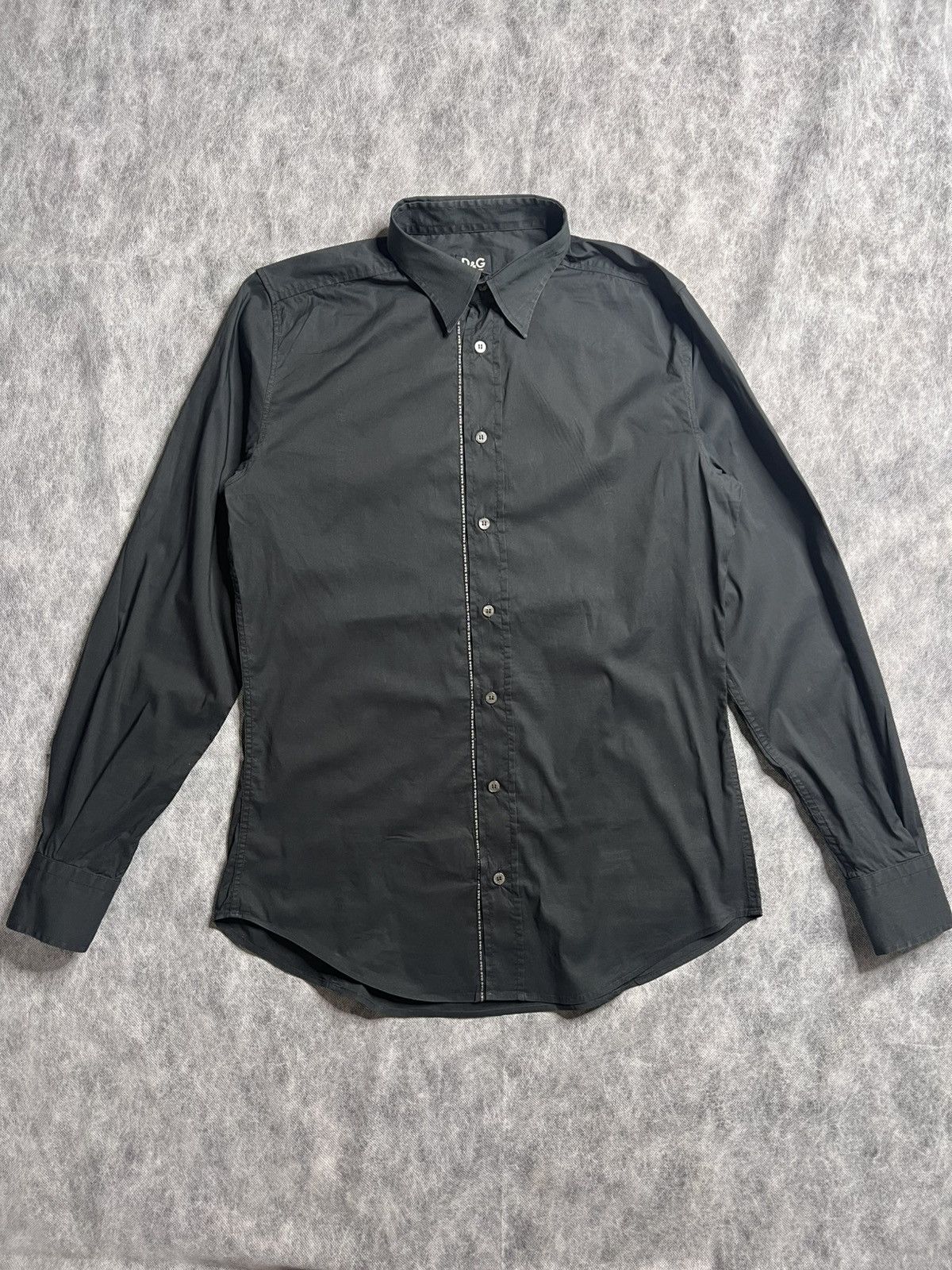 Dolce & Gabbana Black Dolce & Gabbana Dres Shirt Size M Size US M / EU 48-50 / 2 - 1 Thumbnail
