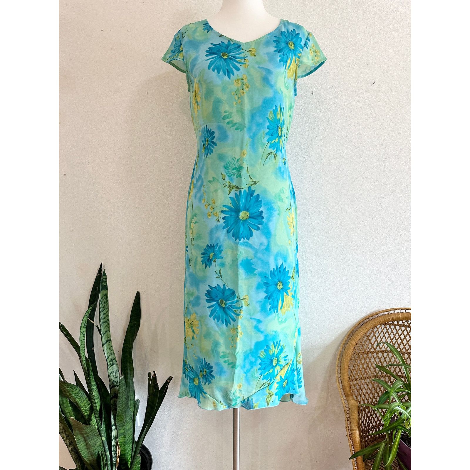 Other 90s Y2K Daisy Midi Dress Size S / US 4 / IT 40 - 3 Thumbnail