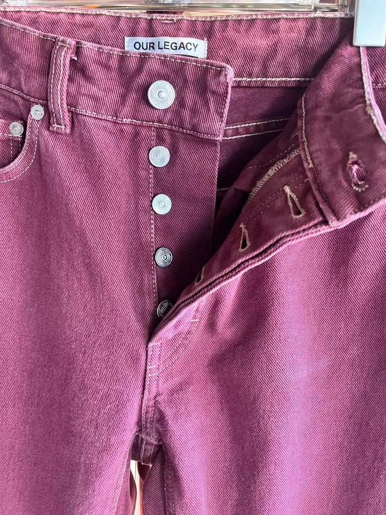 Our Legacy our legacyRed salmon-coloured jeans, high-waisted wide-leg Size US 26 / EU 42 - 4 Thumbnail