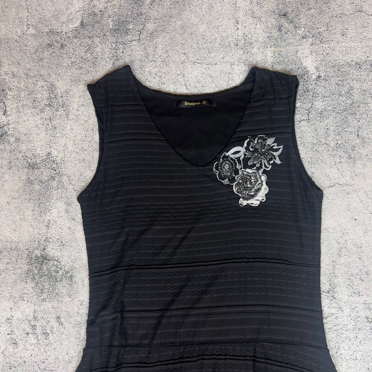 Desigual Desigual Women's Dress Size XL Black Viscose Sleeveless` Size XL / US 12-14 / IT 48-50 - 2 Thumbnail