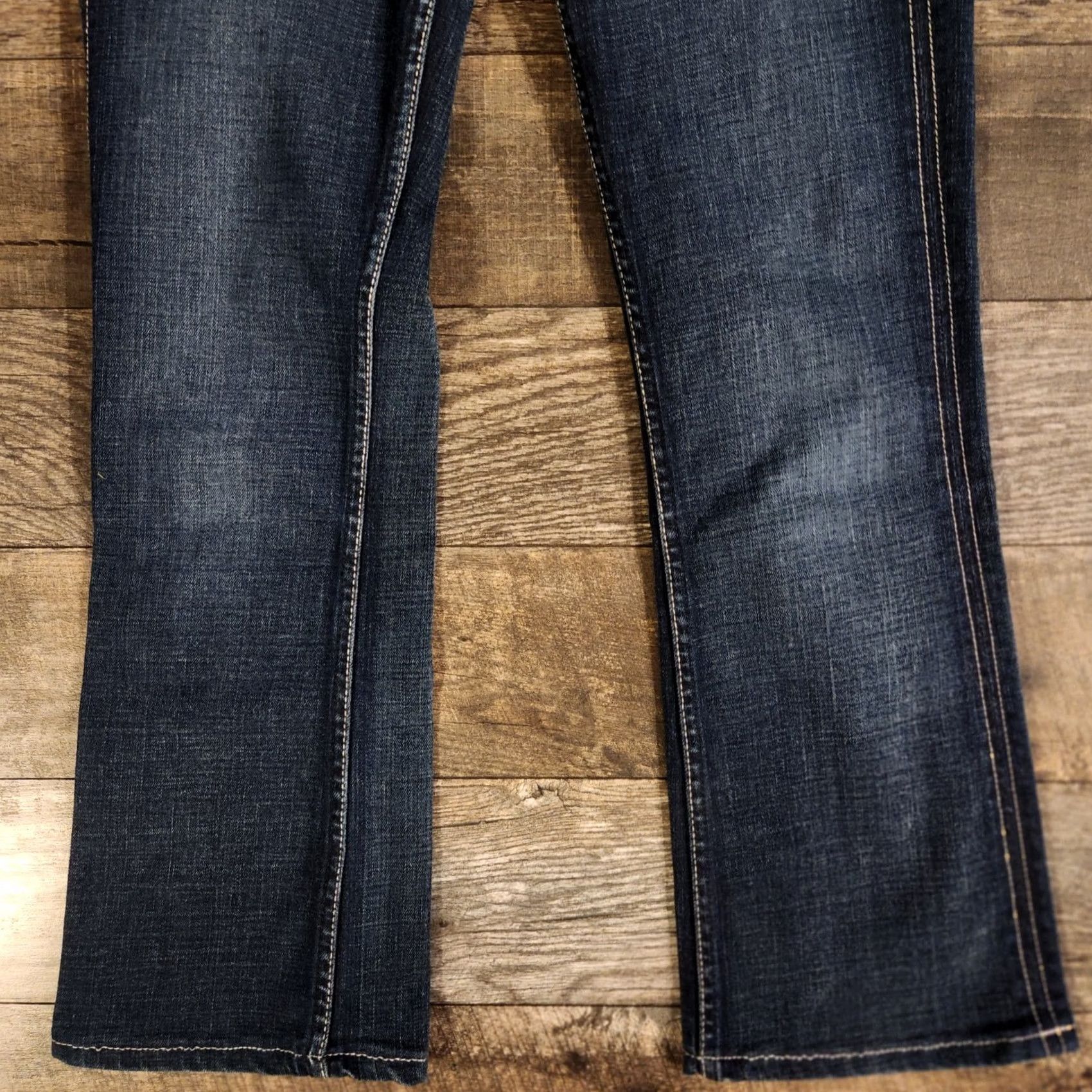Hudson Hudson Jeans Signature Low Rise Boot Cut Denim Jeans Women 27 Dark Wash Blue Hipster 90s Retro Bohemian Grunge London USA Size 27" / US 4 / IT 40 - 2 Thumbnail