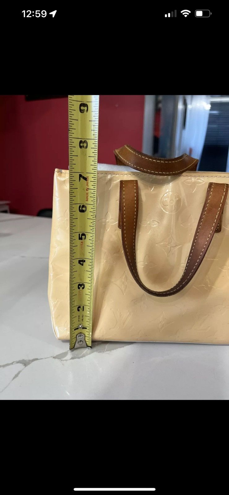Louis Vuitton Louis Vuitton Vernis Monogram Handbag Yellow Size ONE SIZE - 16 Thumbnail