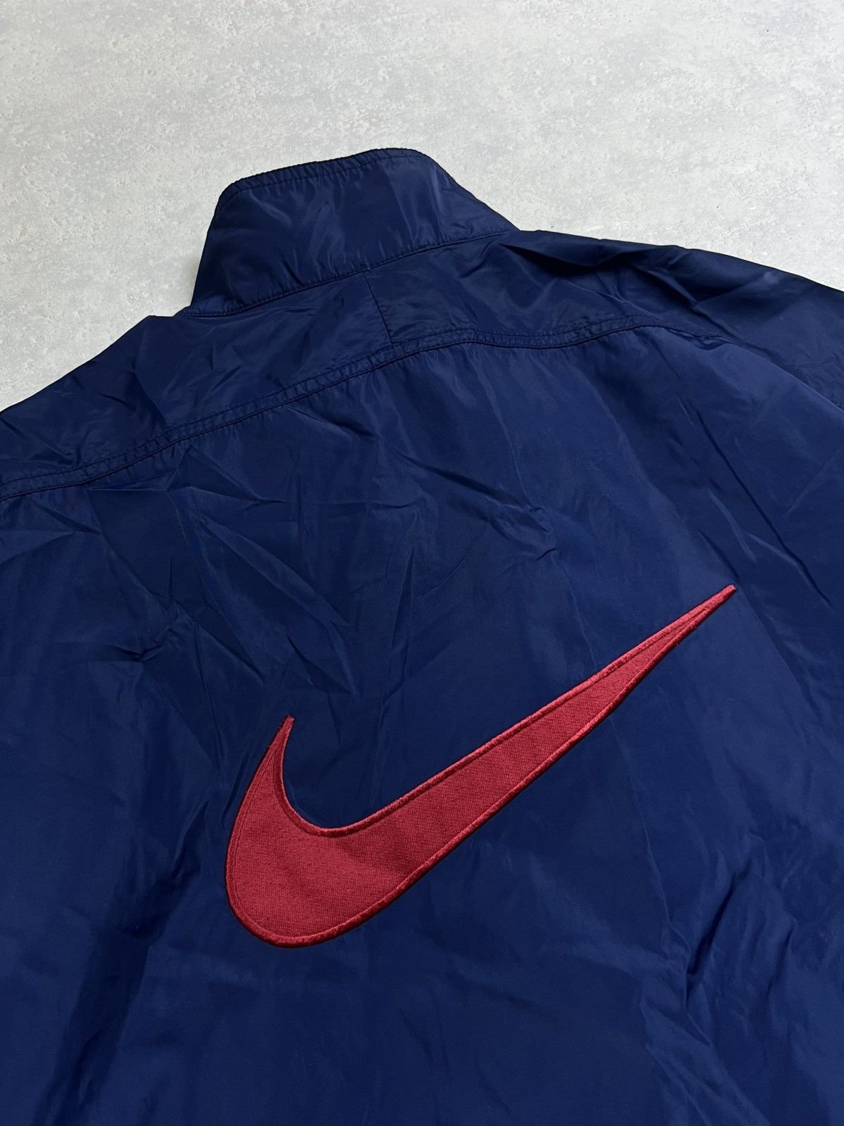 Nike 90s Nike Double Swoosh Vintage Y2K Oversized Nylon Jacket Size US XL / EU 56 / 4 - 9 Thumbnail