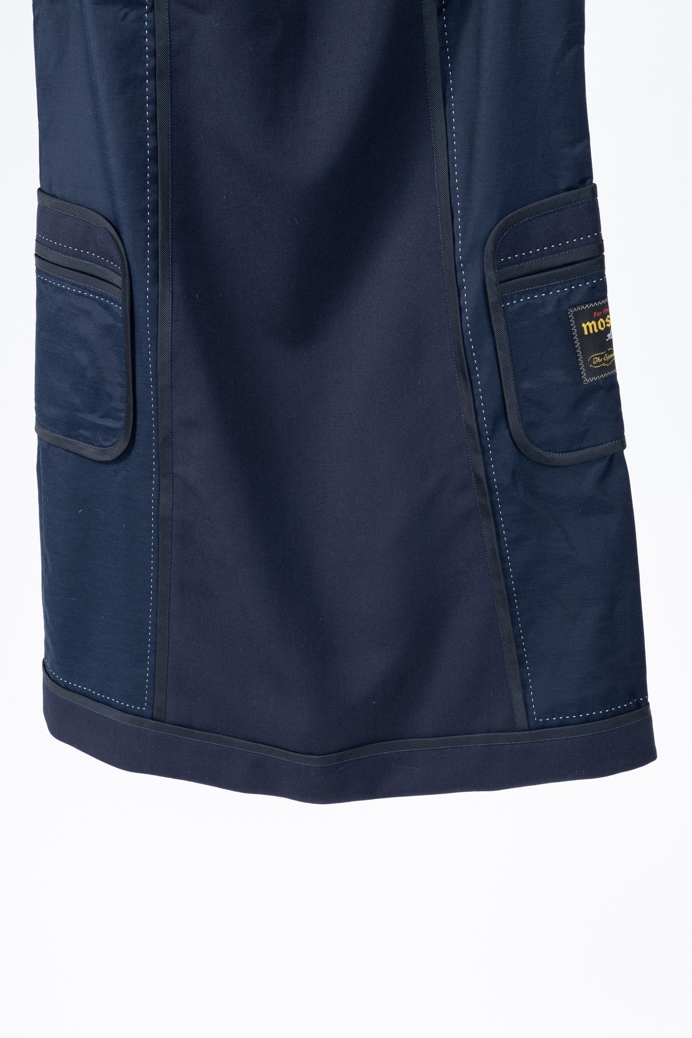 Moschino Moschino PF/23 Navy Wool Inside-Out Shift Dress Size M / US 6-8 / IT 42-44 - 5 Thumbnail