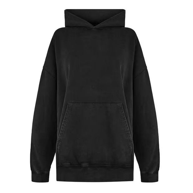 Balenciaga o1g2r1mq0924 Strass Logo Hooded Sweatshirts in Black Size XS / US 0-2 / IT 36-38 - 1 Thumbnail