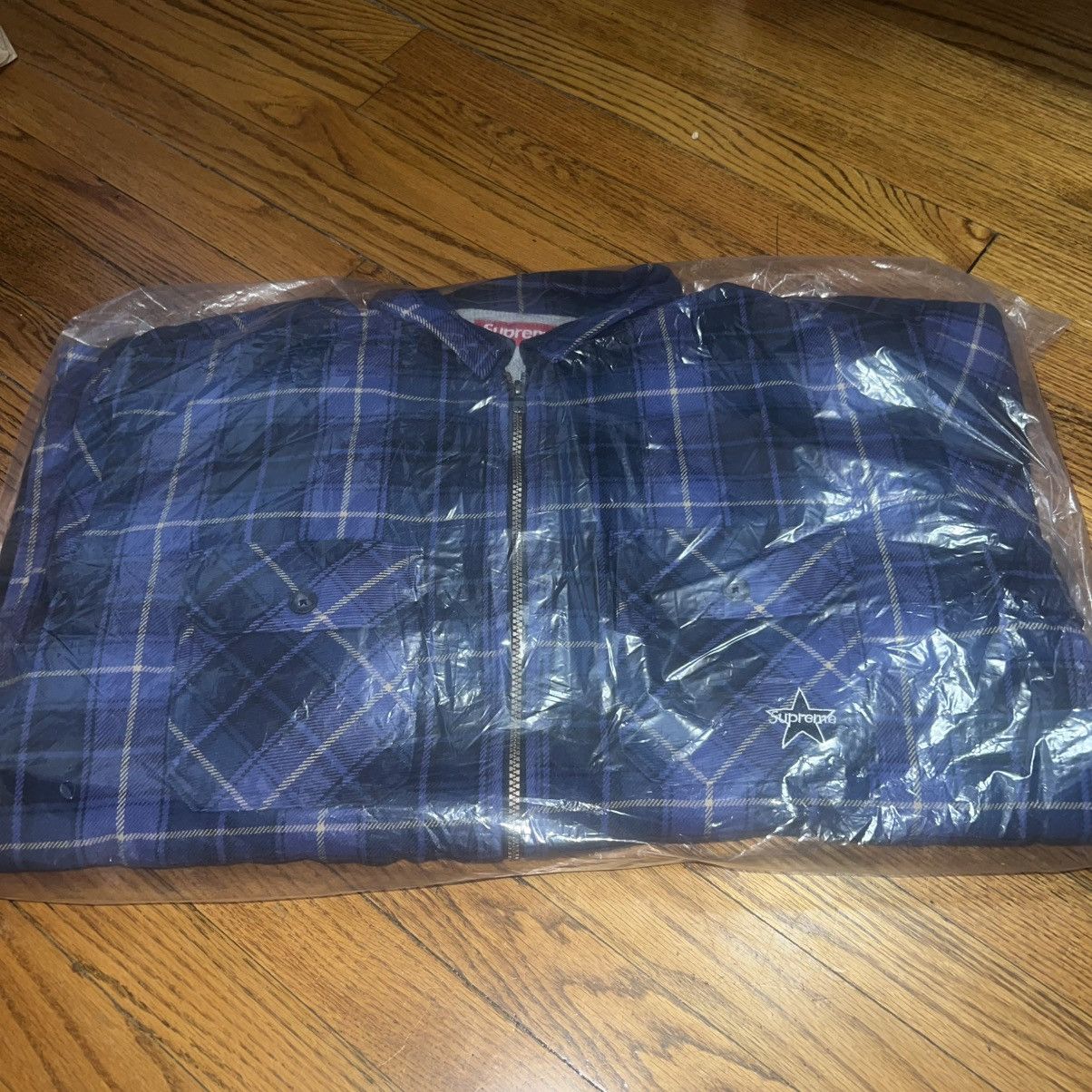 Supreme Supreme Thermal Lined Zip Up Flannel Blue Size: XL Size US XL / EU 56 / 4 - 3 Thumbnail