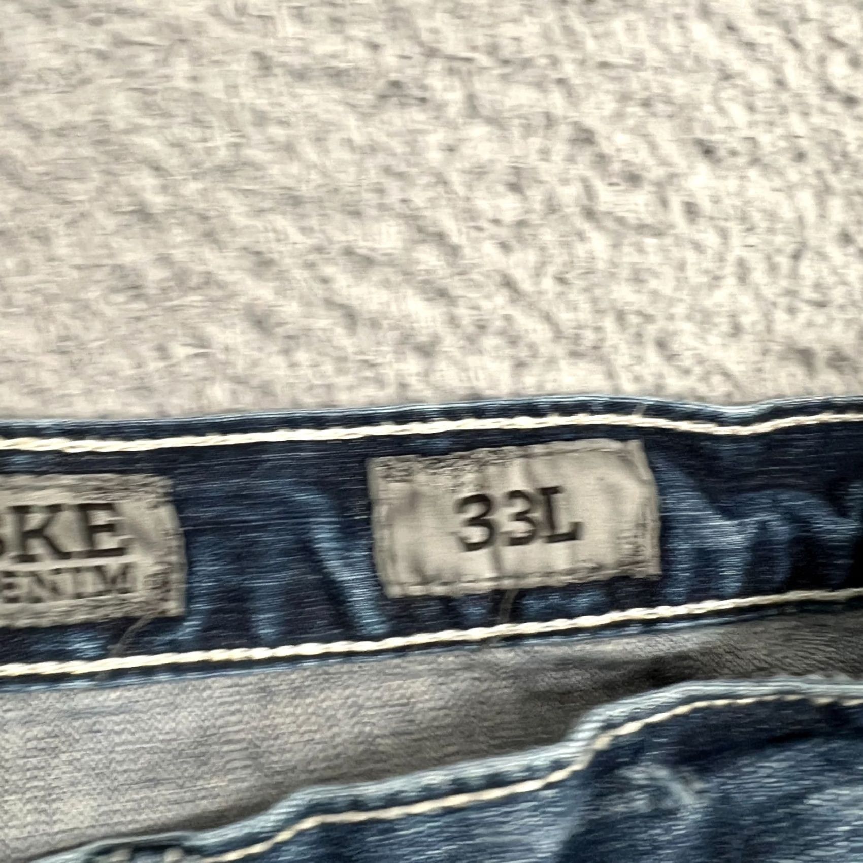 Vintage BKE Buckle Derek Jeans Mens 33 L Mid Rise Whiskered Distressed Y2K Wash Denim Size US 33 - 7 Thumbnail