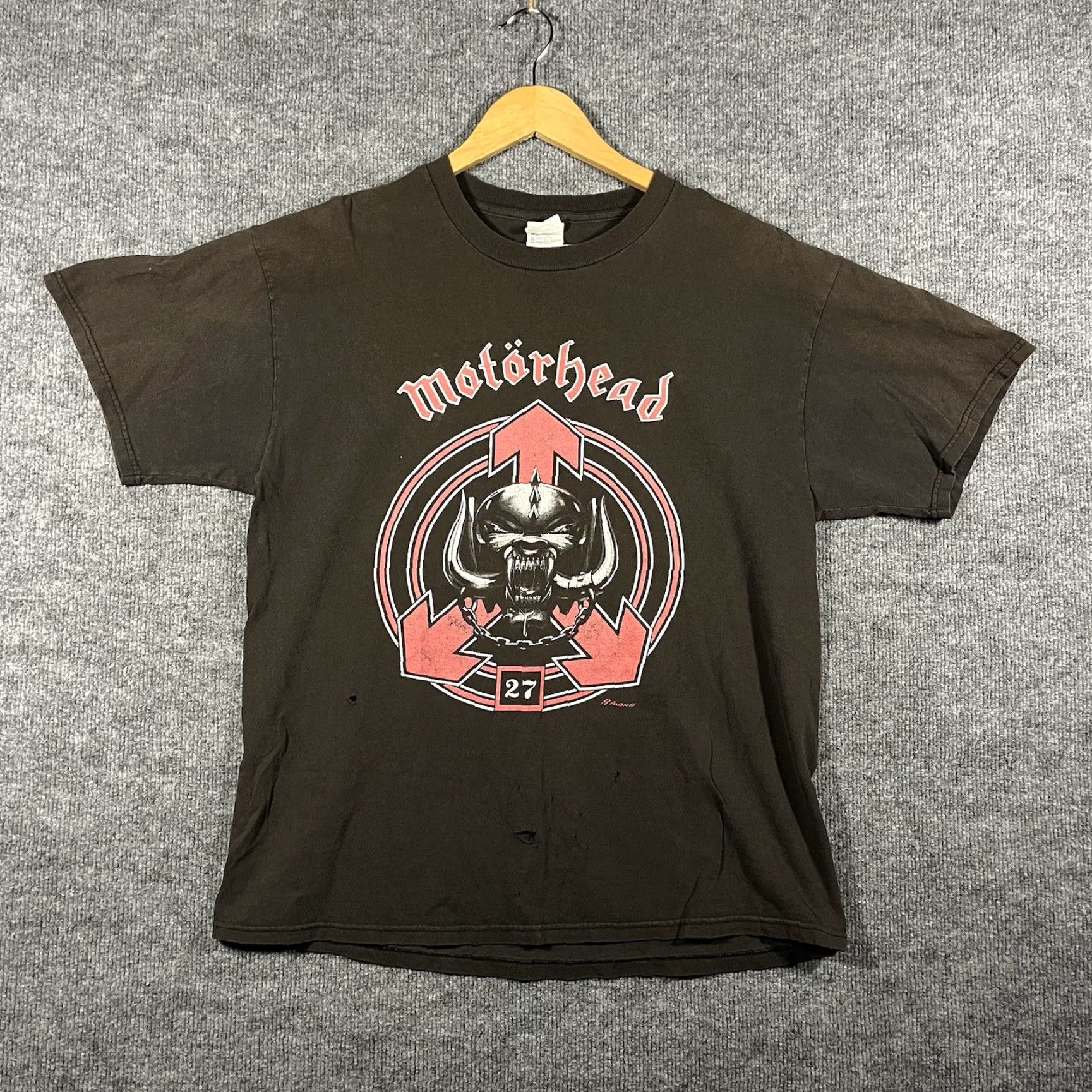 Delta VINTAGE Motorhead Born To Lose Live Win T-Shirt Large Black Delta Men Short Sleeve Crew Neck Band 90s Rock Metal MERV? Size US L / EU 52-54 / 3 - 2 Thumbnail