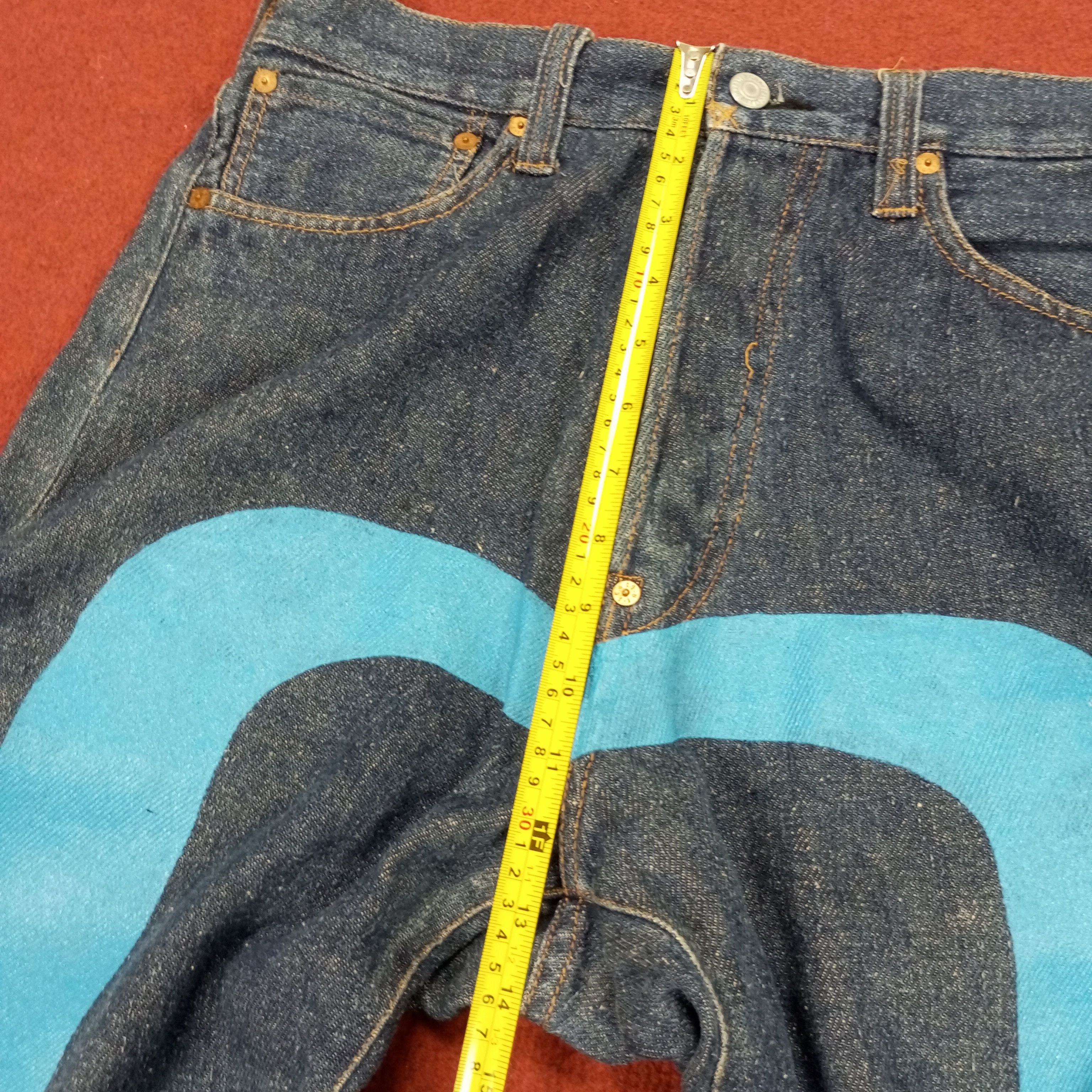 Japanese Brand × Vintage Evisu Jeans Streetwear Custom Daicock Style Size US 31 - 8 Thumbnail