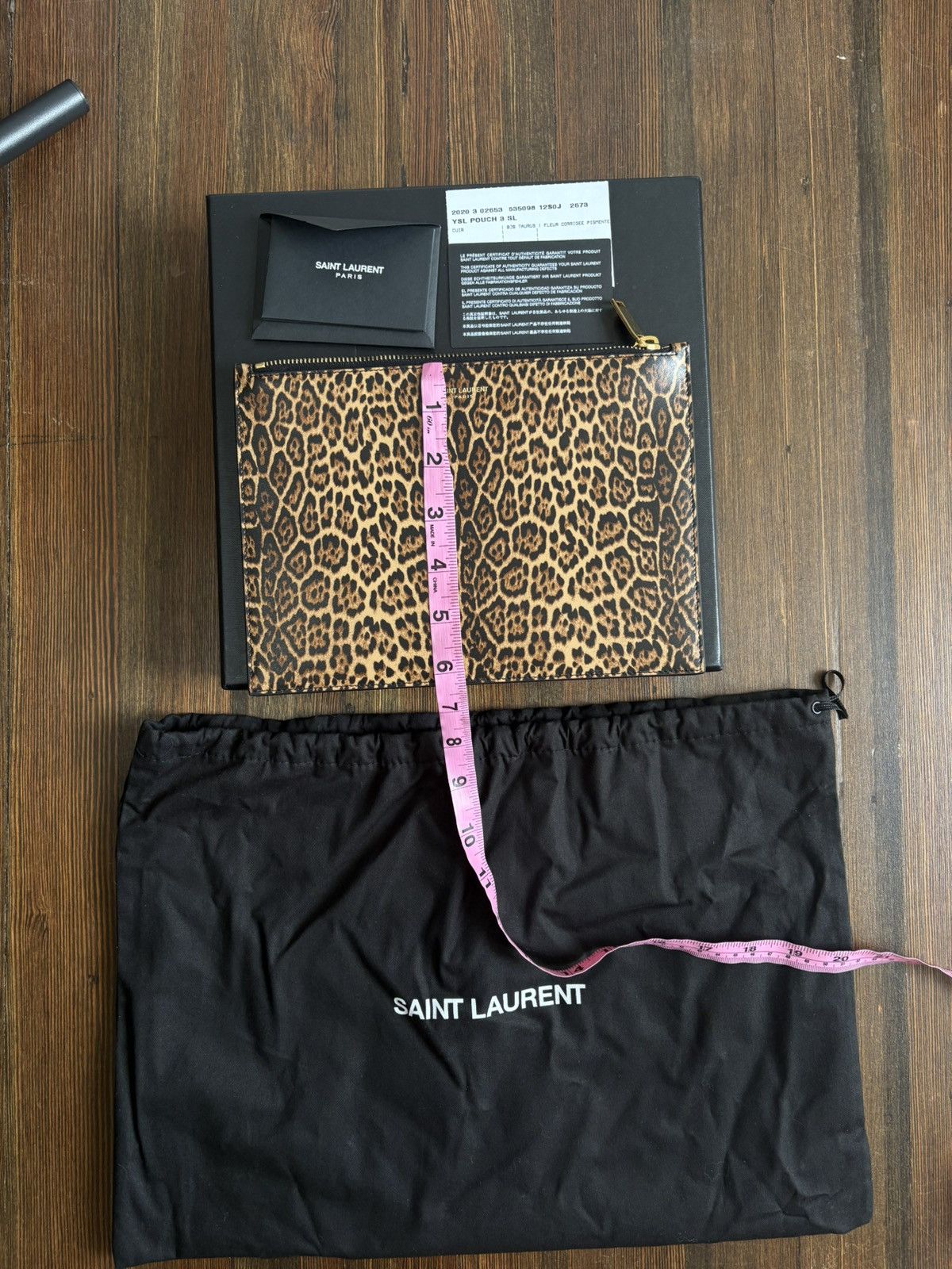 Saint Laurent Paris Saint Laurent Leopard Pouch Size ONE SIZE - 6 Thumbnail