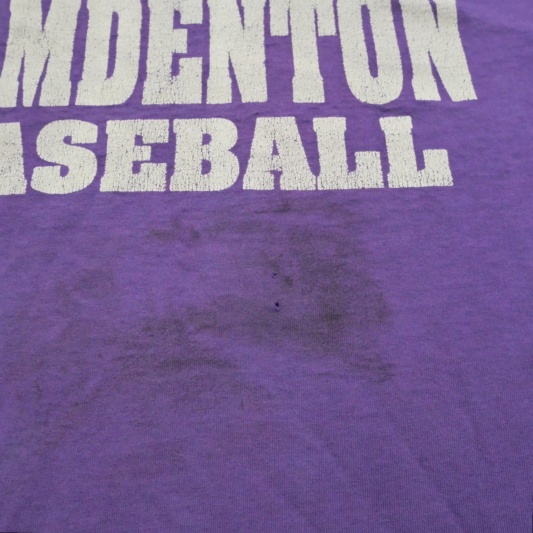 Vintage VINTAGE Baseball T Shirt Mens XL Purple 90s Camdenton Logo Graphic Print Crew Neck Short Sleeve Cotton Shirt Size US XL / EU 56 / 4 - 5 Thumbnail
