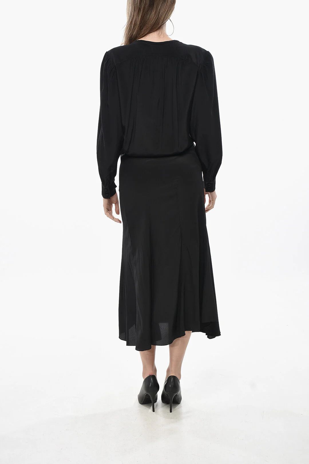 Isabel Marant og1mm0326 Silk Blouse in Black Size XS / US 0-2 / IT 36-38 - 2 Thumbnail