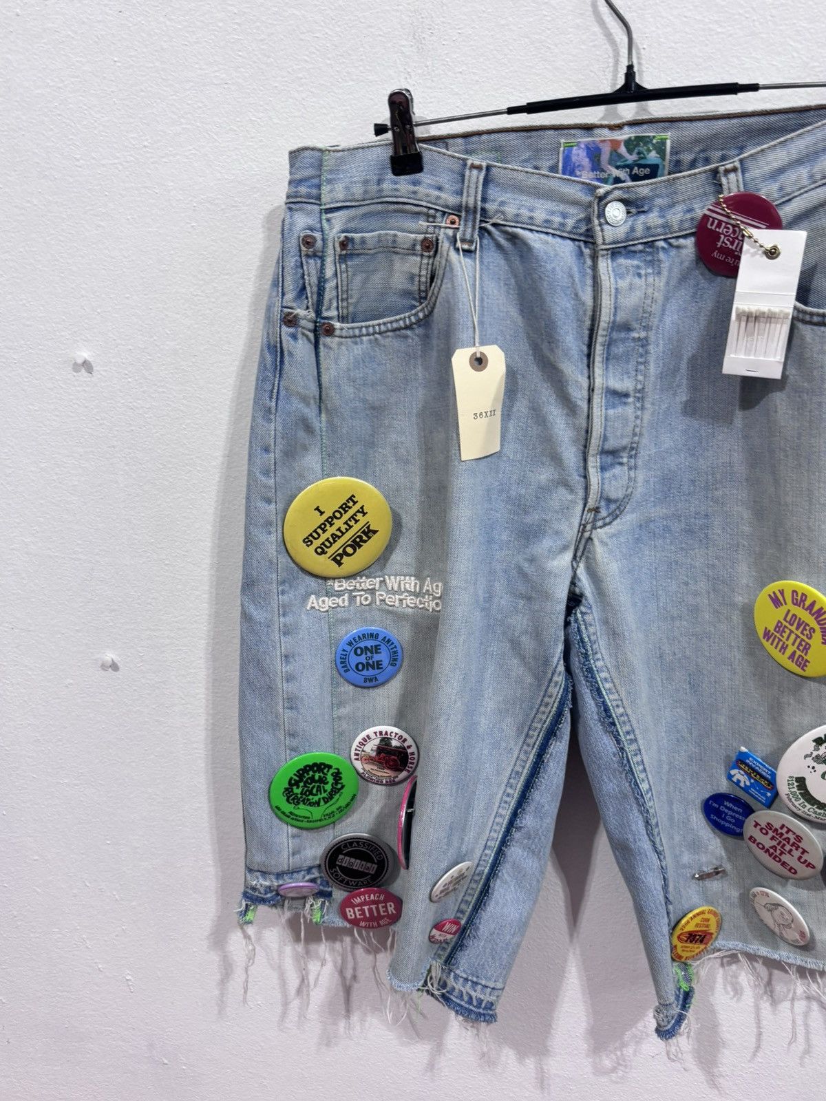 Better With Age Better With Age Denim Pin Shorts Size US 36 / EU 52 - 2 Thumbnail