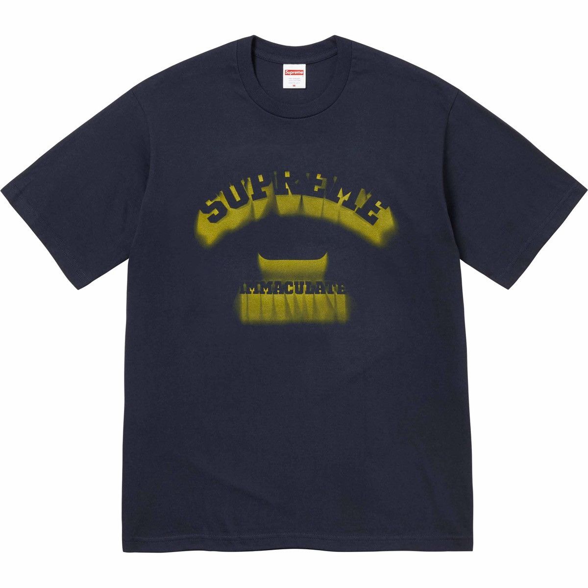 Image of Supreme Shadow Logo Tee Short Sleeve Navy T-Shirt Ss24 Xl, Men's