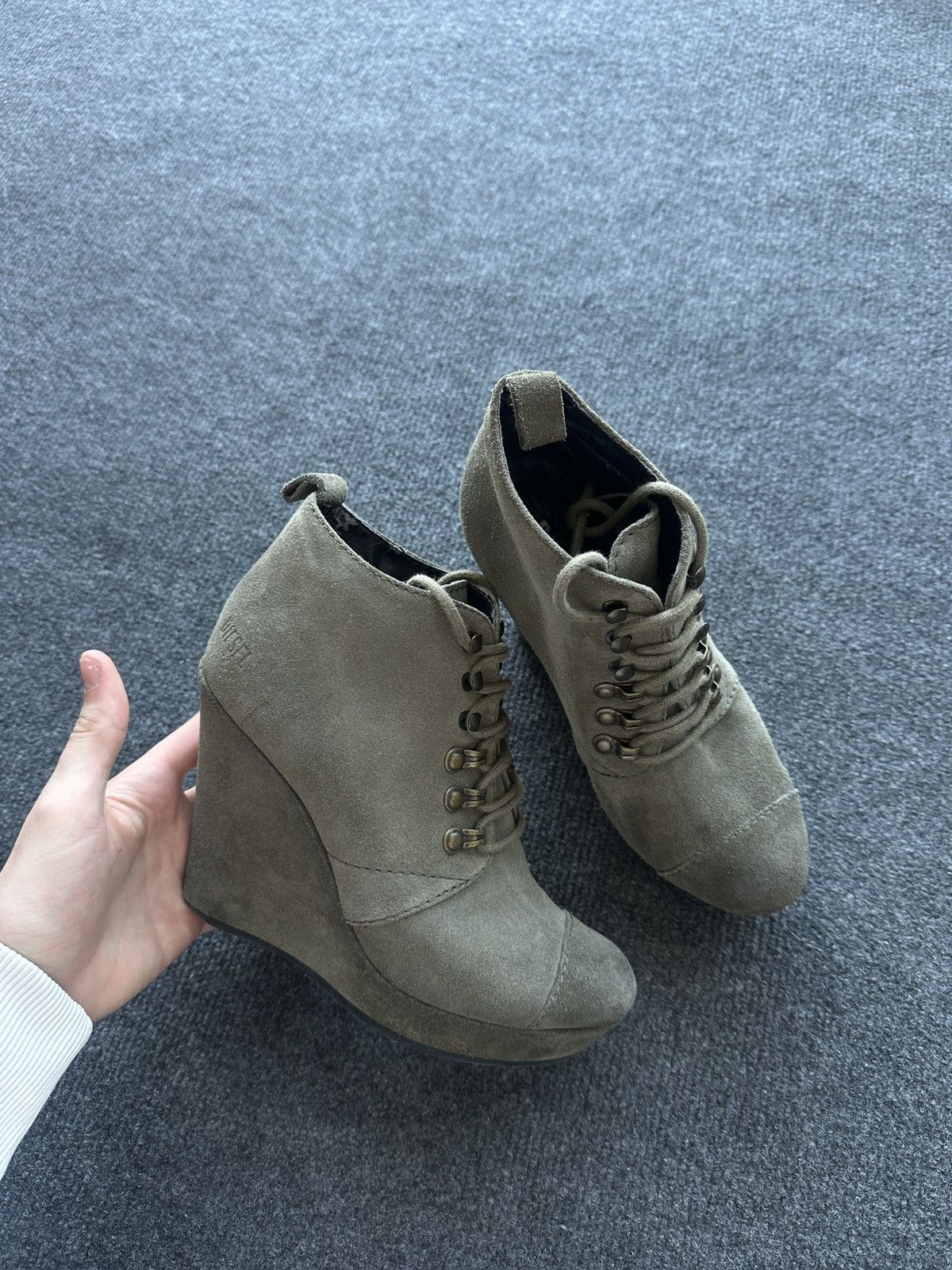 Diesel DIESEL LUXURY 🚨 WOMEN DARK GREEN HIGH TOP BOOTS SNEAKERS Size US 6 / IT 36 - 1 Thumbnail