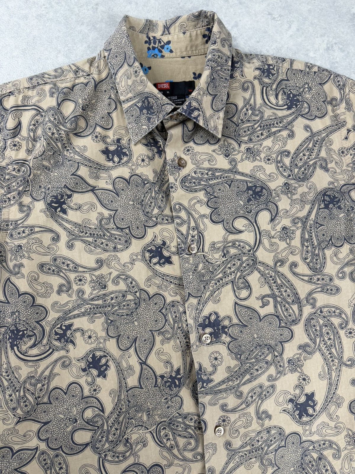 Diesel Vintage Diesel Paisley Short Sleeve Shirt Size XL Size US XL / EU 56 / 4 - 3 Thumbnail