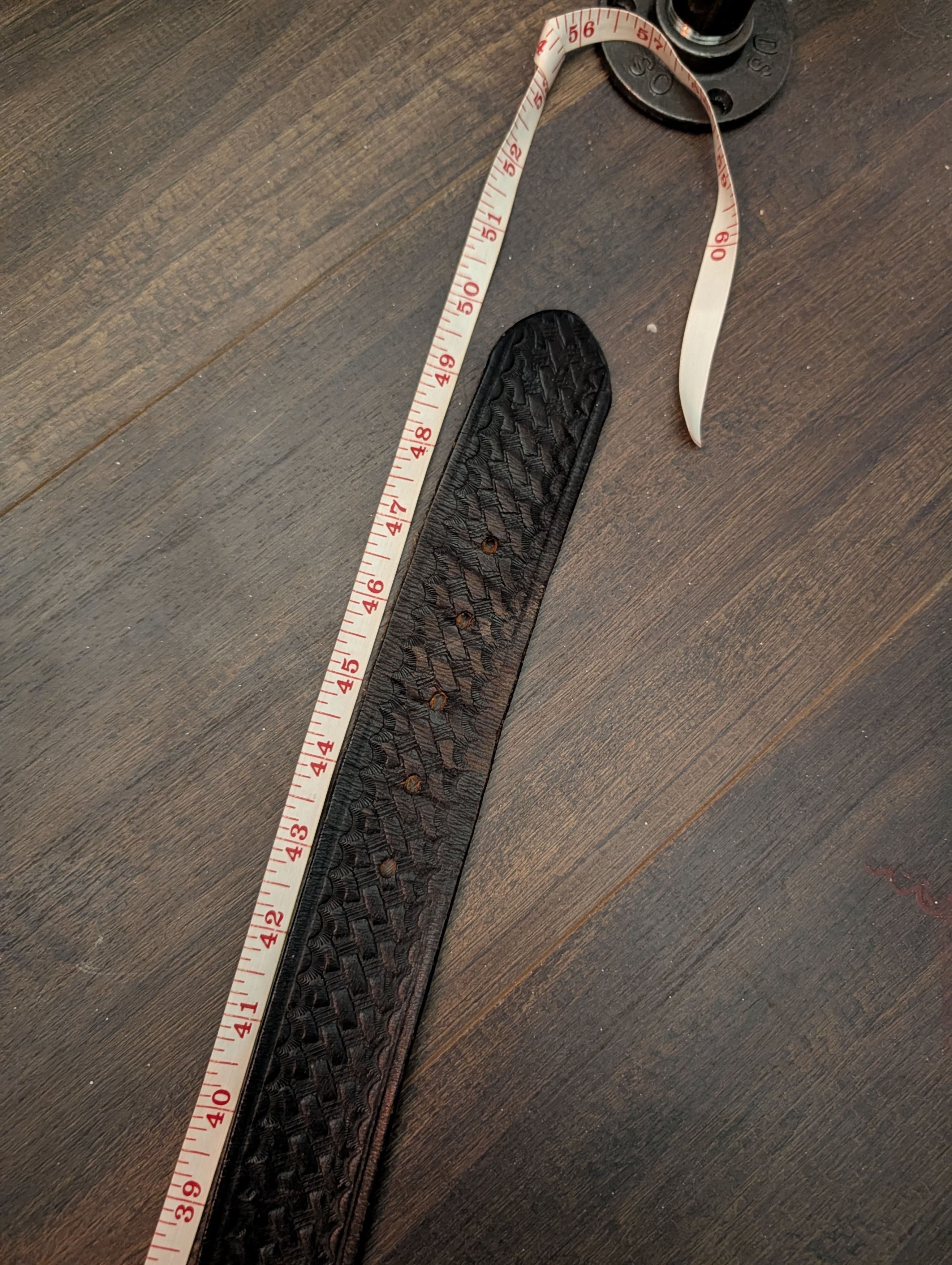 Vintage DeSantis USA B19 embellished black leather western belt Size 44 - 10 Thumbnail