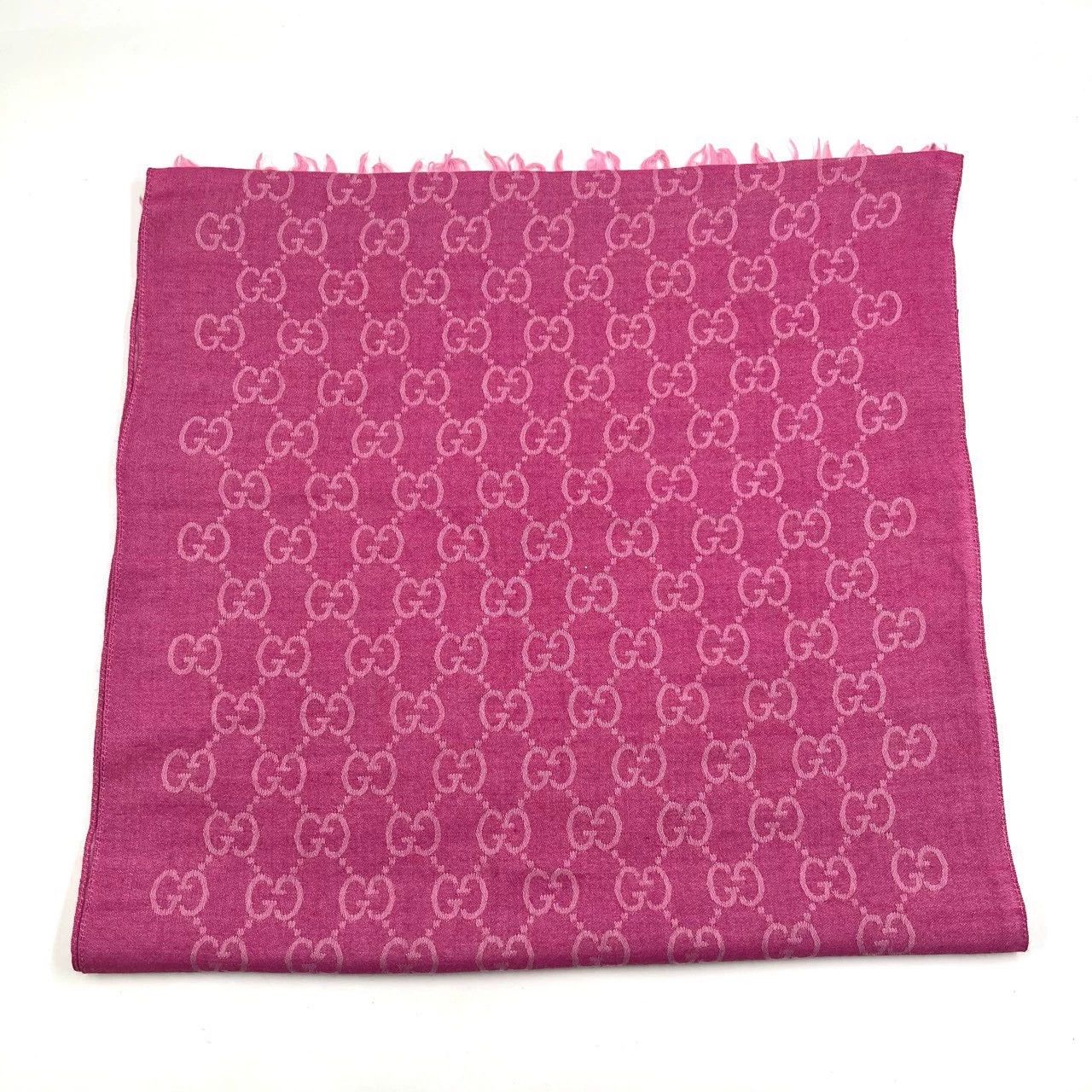 Gucci Gucci/Fuchsia Pink Double G Print Reversible Scarf/ Size ONE SIZE - 4 Thumbnail