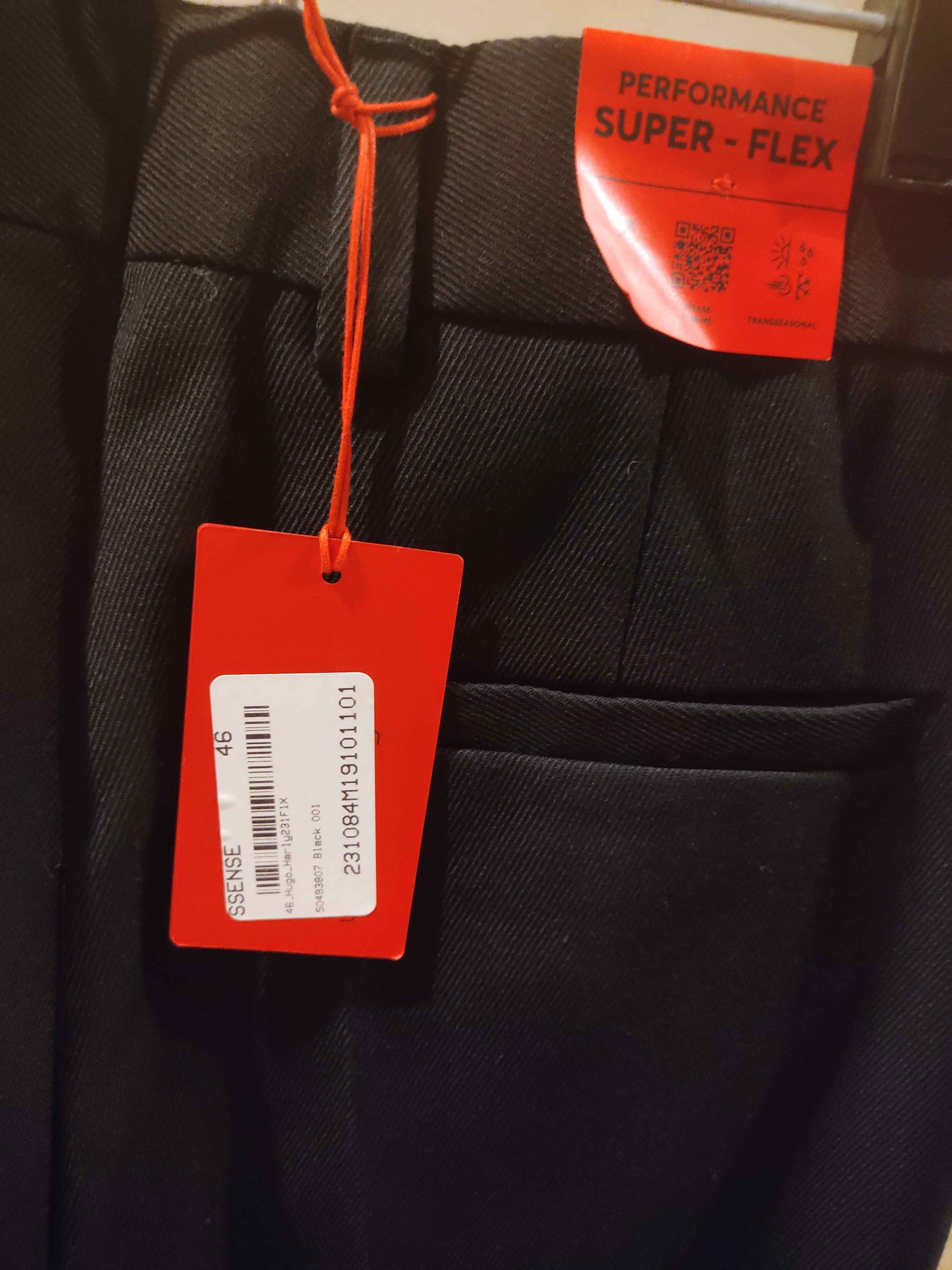 Hugo × Hugo Boss Hugo - Black Slim-Fit Trousers Size US 30 / EU 46 - 6 Thumbnail