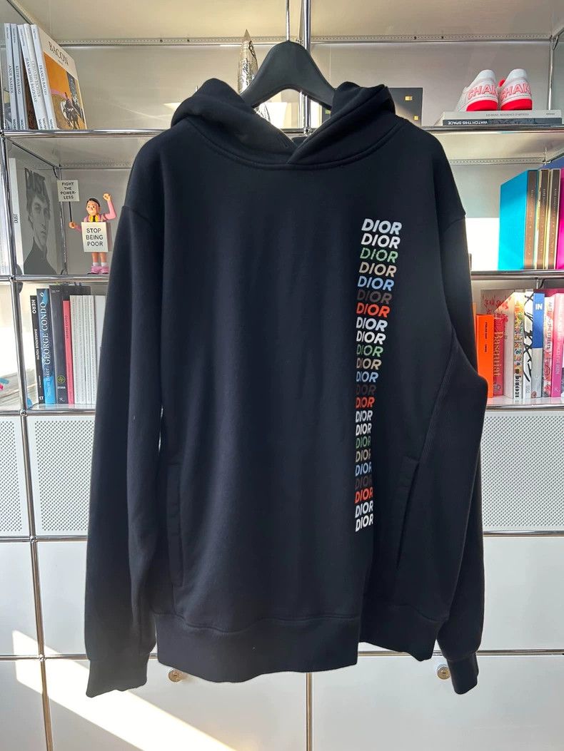 Dior Dior Rainbow Logo Black Hoodie - dmc Size US M / EU 48-50 / 2 - 1 Thumbnail