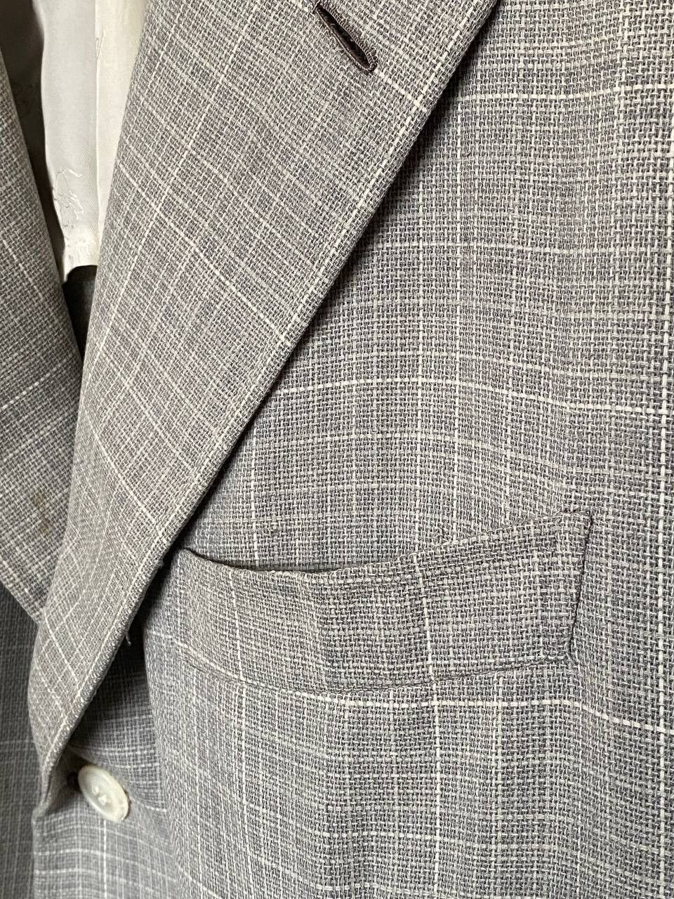 Brioni Brioni Blazer Nomentano Gray Knit Windowpane Wool Sportcoat Size 40S - 9 Thumbnail