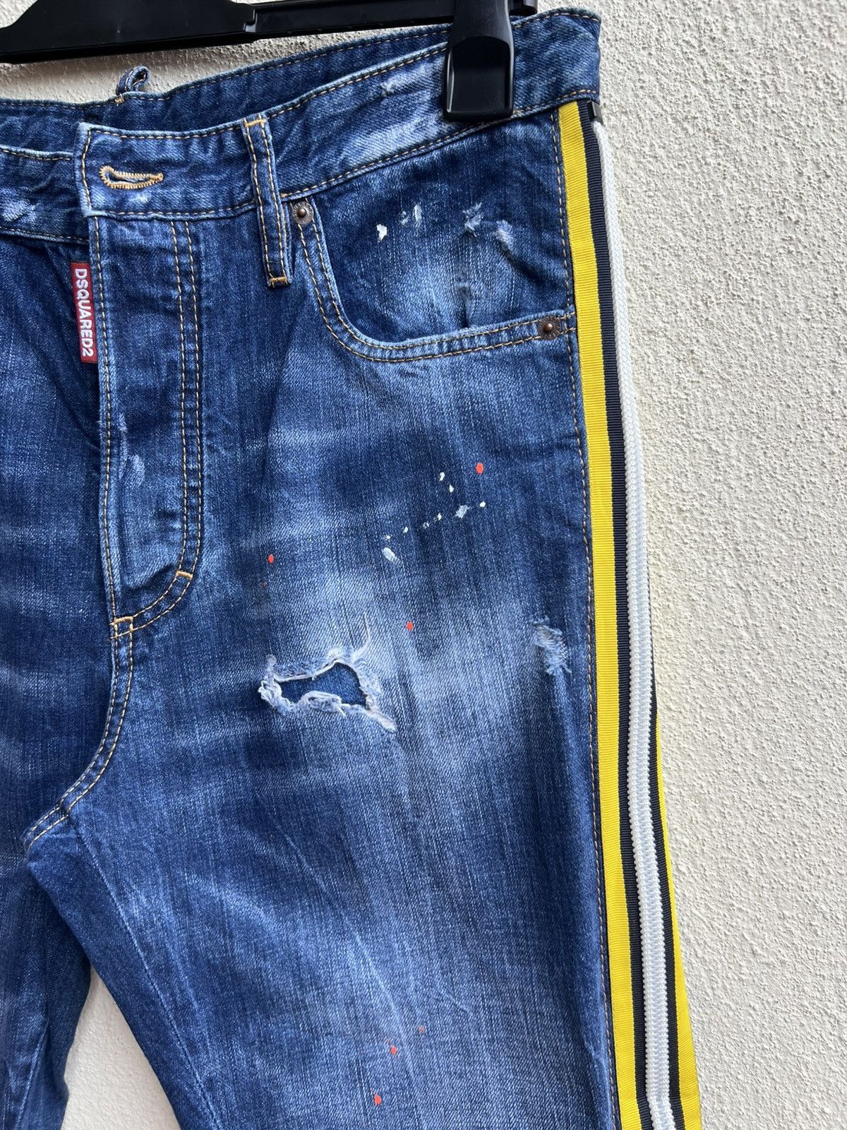 Dsquared2 Dsquared2 Made in Italy Hybrid Denim Side Tape Jeans Size US 32 / EU 48 - 12 Thumbnail