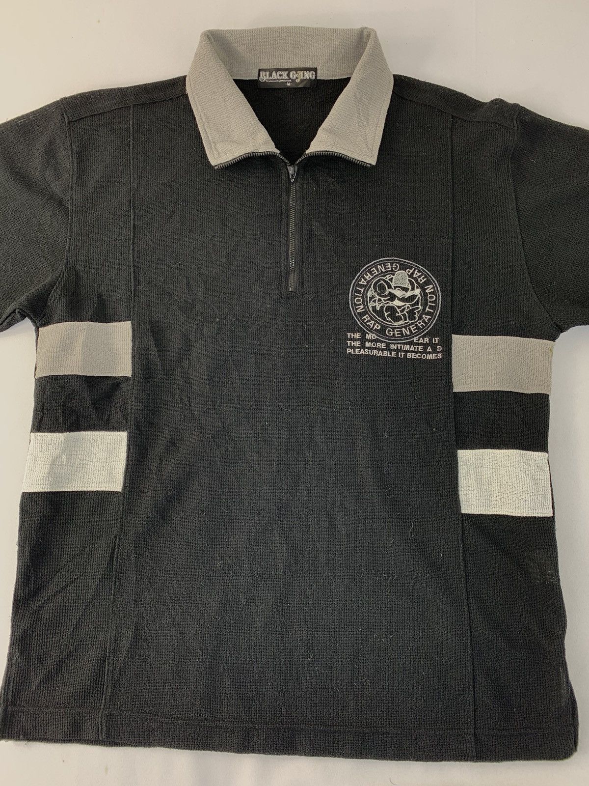 Rap Tees 90s Black Gangs Rap Generation Half Zip Embroidery Logo Size US L / EU 52-54 / 3 - 3 Thumbnail