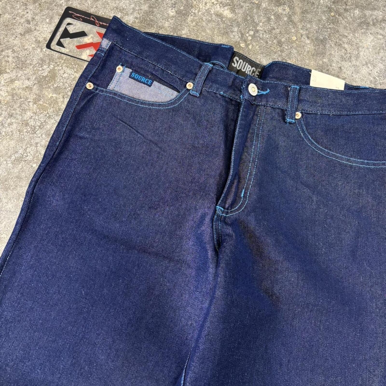 Southpole Source Y2K Bootcut Metallic Blue Jeans Size US 32 / EU 48 - 5 Thumbnail