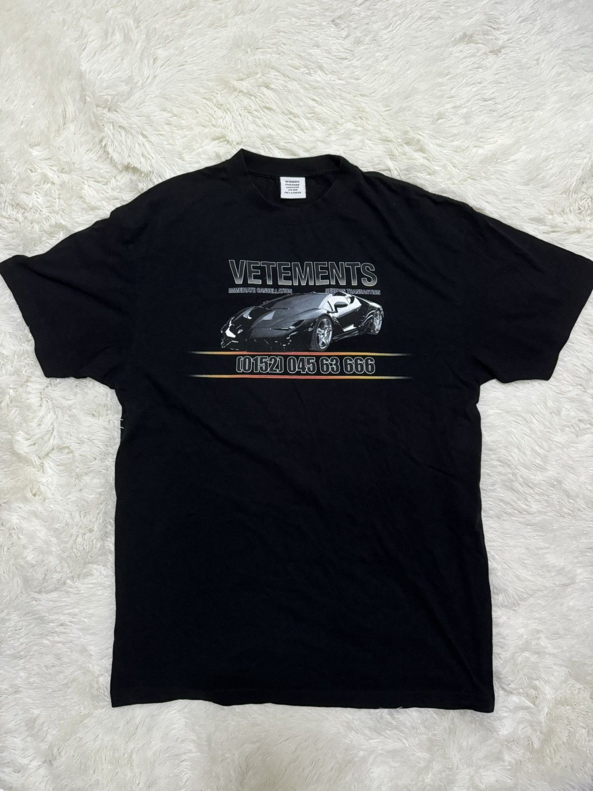 image of Vetements Lamborghini Tee in Black, Men's (Size Small)