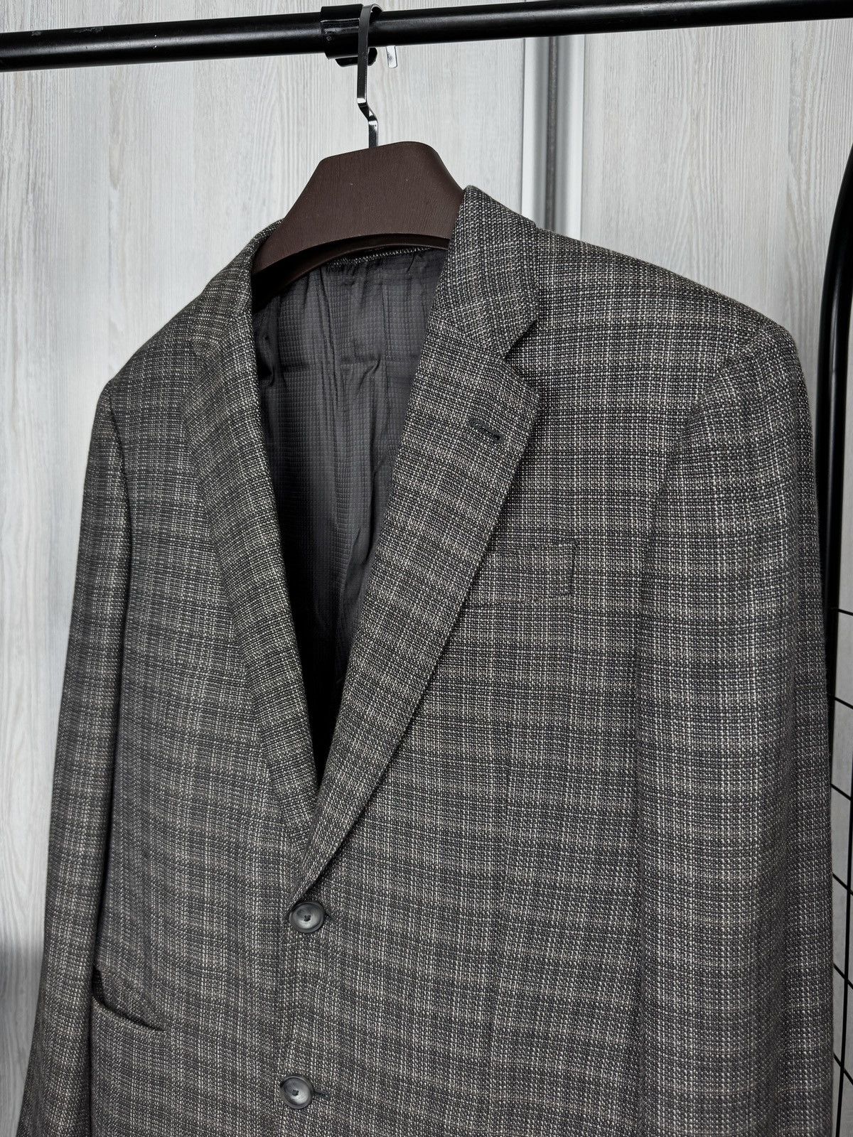 Emporio Armani Emporio Armani G Line Exclusive Fabric Grey Checkered Blazer Size 38R - 5 Thumbnail