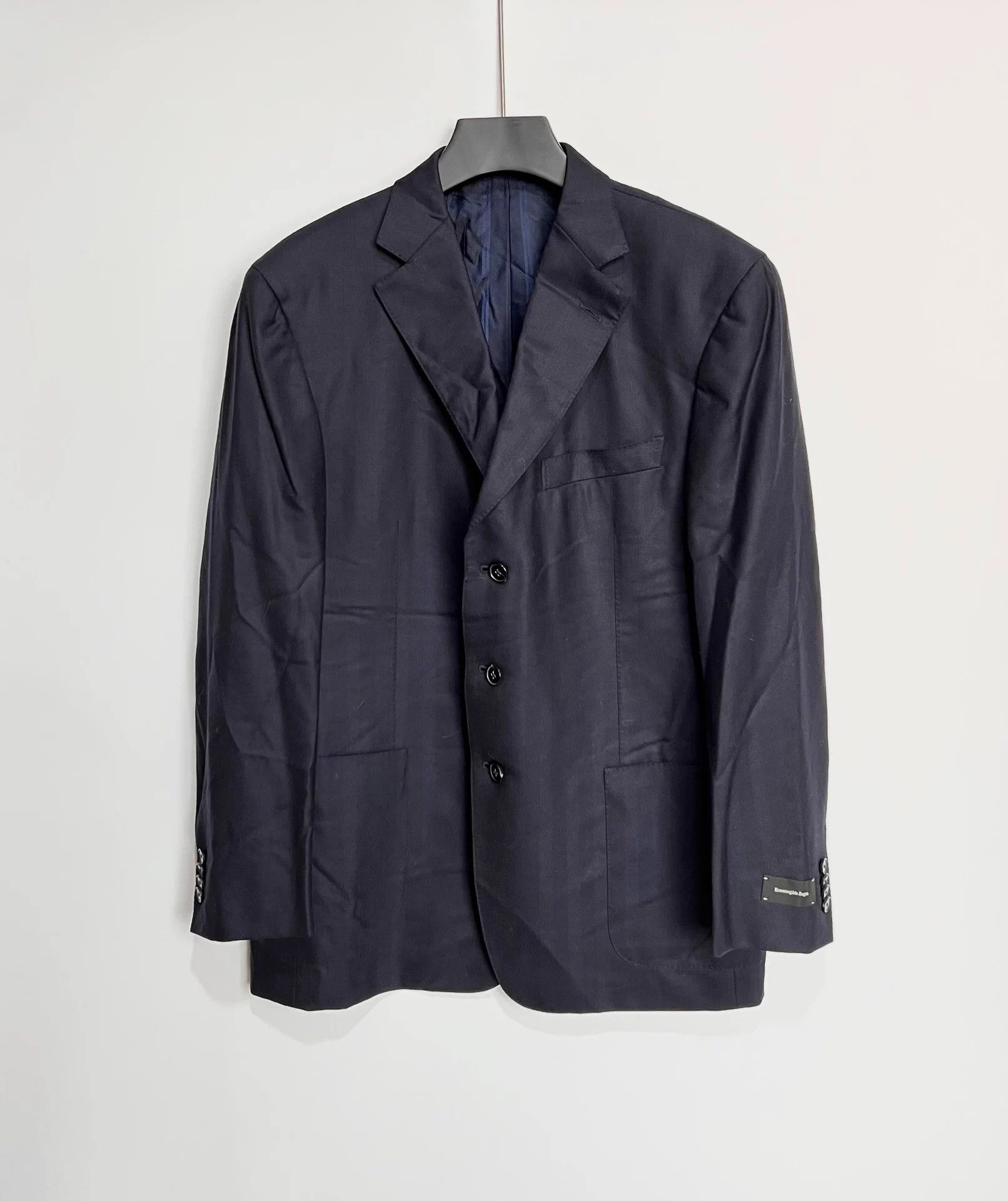 Ermenegildo Zegna Zegna Traveller Wool Blazer 54 Navy 95% New Size 54L - 1 Thumbnail