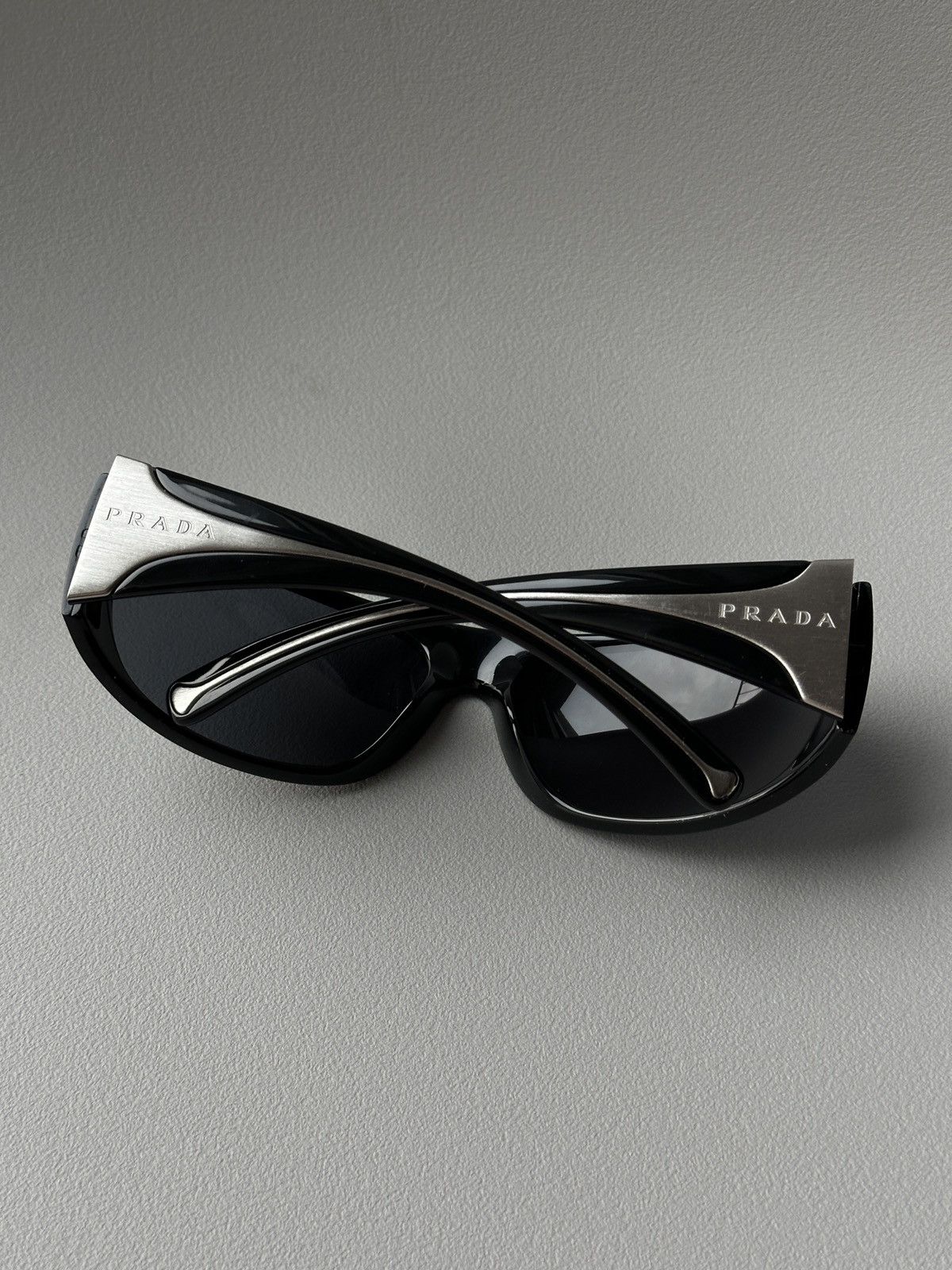 Prada Vintage Prada sunglasses silver flame Size ONE SIZE - 7 Thumbnail