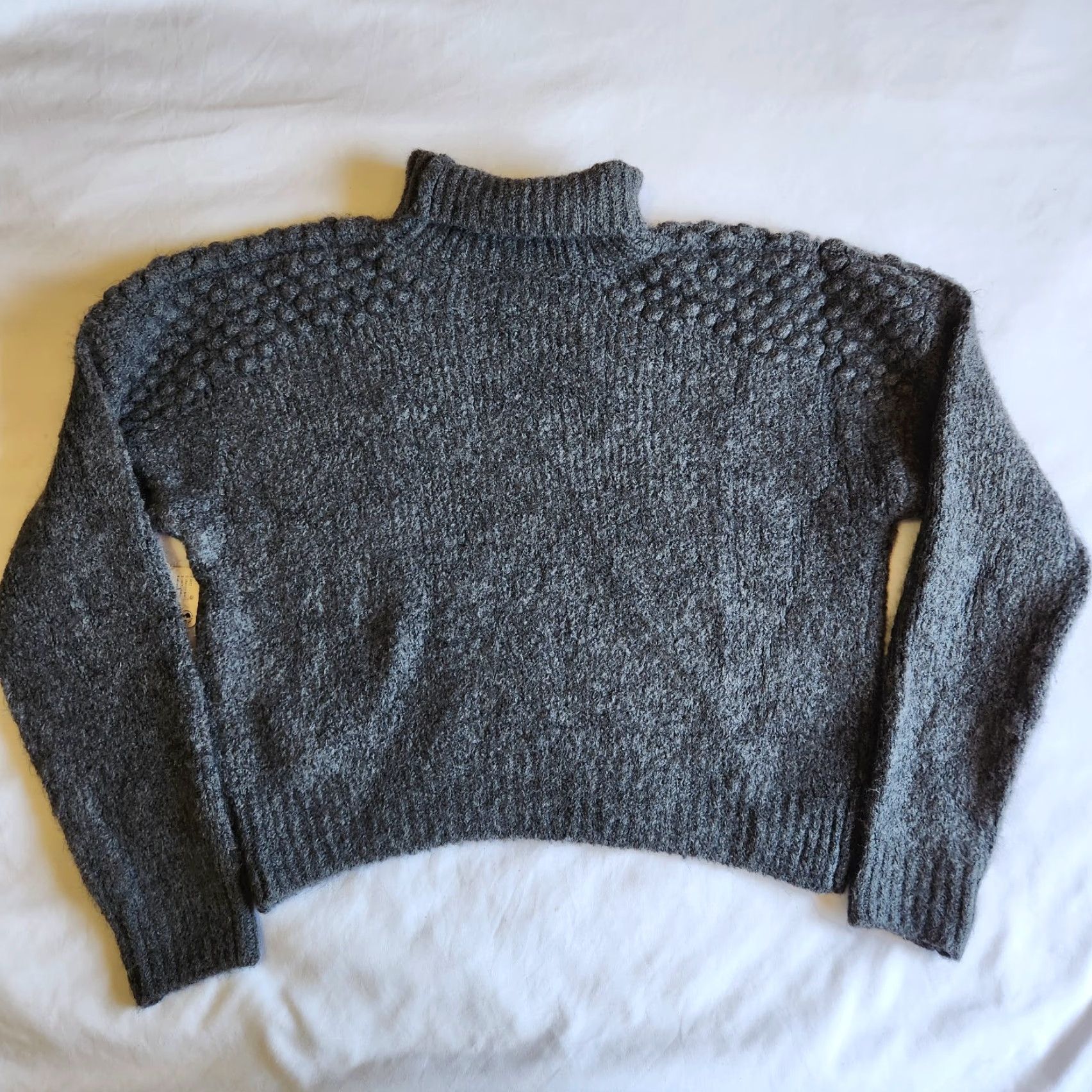 Free People Free People Sweater Womens S Charcoal Heather Knit Dolman Turtleneck Pullover NWT Regular Fall/Winter Size S / US 4 / IT 40 - 5 Thumbnail
