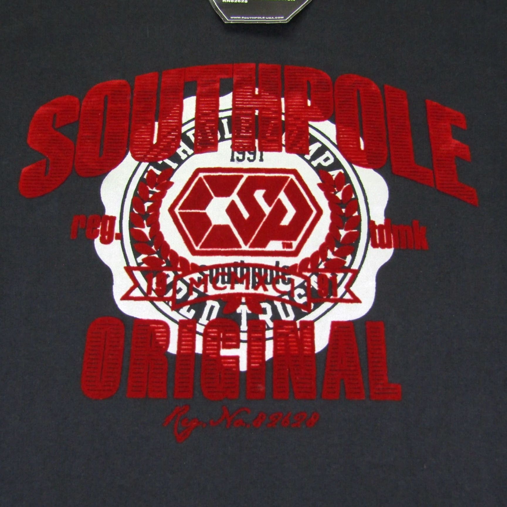Southpole VINTAGE Southpole Shirt Mens 2XL Black Red Felt Spellout Graphic Hip Hop Y2K Mens Size US XXL / EU 58 / 5 - 2 Thumbnail