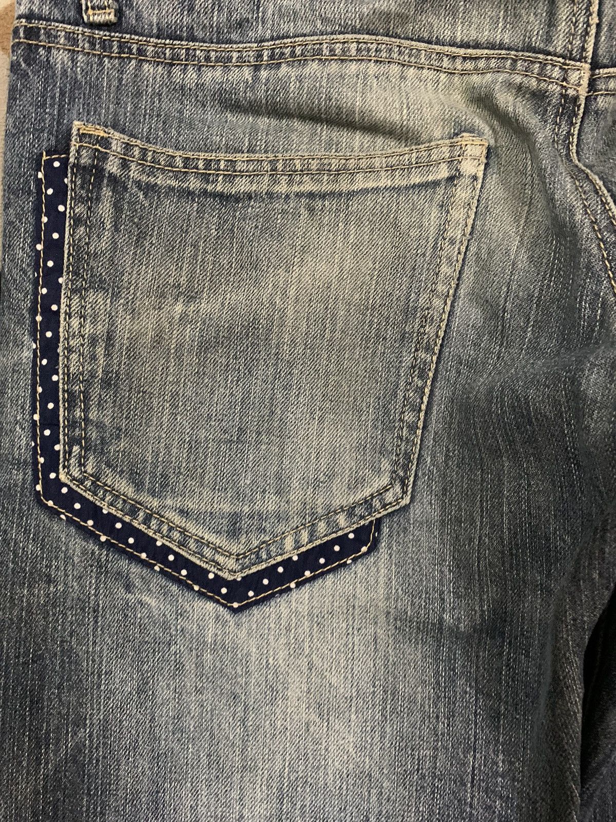 14th Addiction Vintage Japanese Brand Double Waist Mud Wash Distress Jeans Size US 32 / EU 48 - 12 Thumbnail
