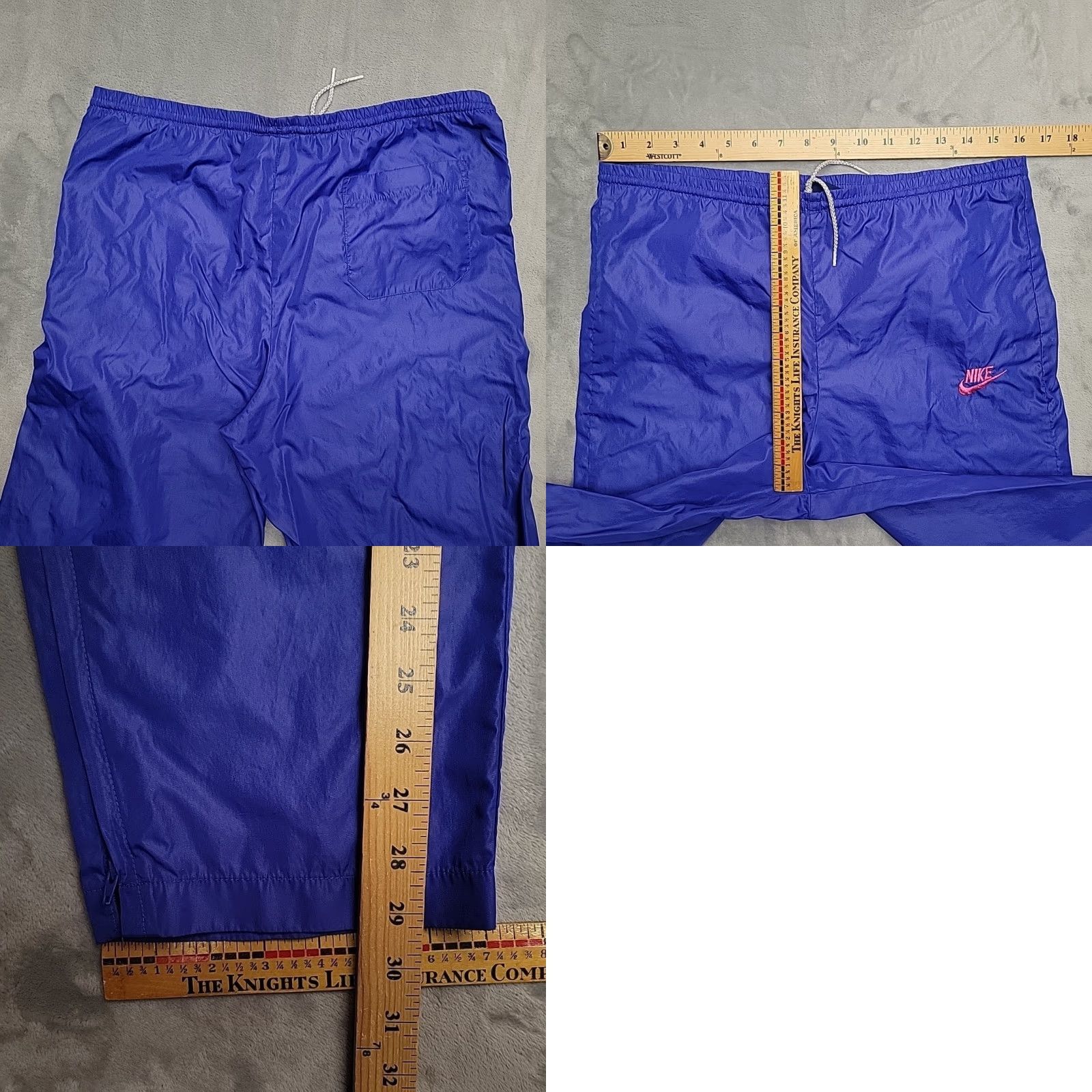 Nike VINTAGE Nike Track Pants Women MBlue Pink Windbreaker Jogger Swoosh 80s 90s Retro Size 32" / US 10 / IT 46 - 8 Thumbnail