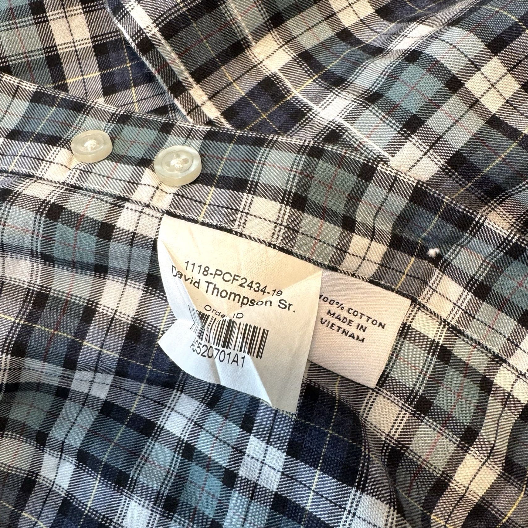 Proper Cloth Proper Cloth Men’s Shirt Plaid Blue White Green 18.2/32 Button-Up Collared Long Sleeve Non-Iron Multicolor Classic Preppy 31x28 Mens Size US XXL / EU 58 / 5 - 7 Thumbnail